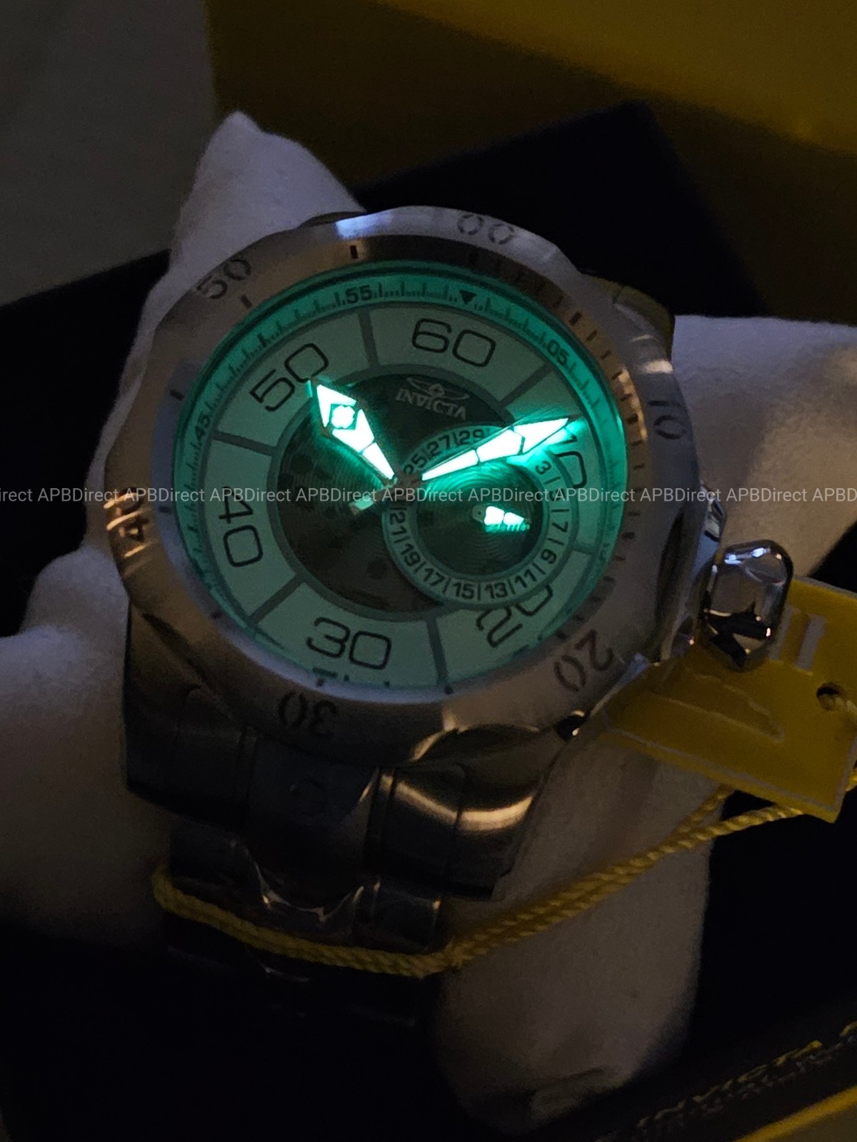 Invicta – VENOM – Partial Skeleton Gray & BLUE Dial 100m SS Bracelet mens watch