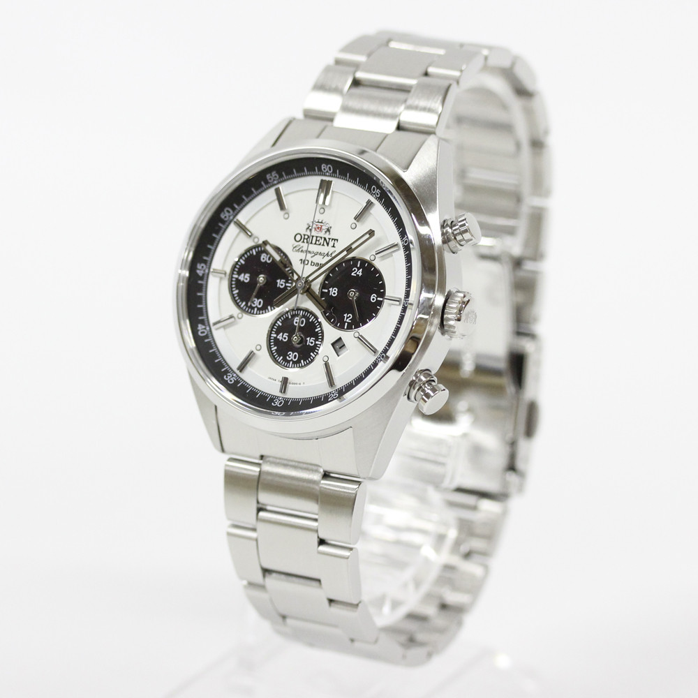 ORIENT WV0041TX Analog Solar Powered Solar Powered White Silver