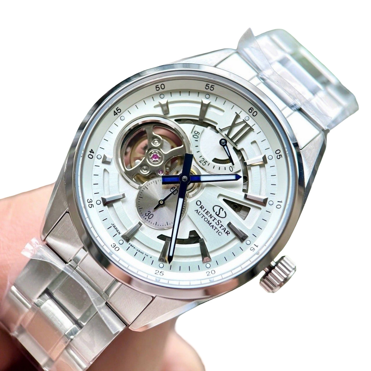 Orient Star Automatic White Dial Men’s Watch Sapphire Power Reserve RK-AV0137S