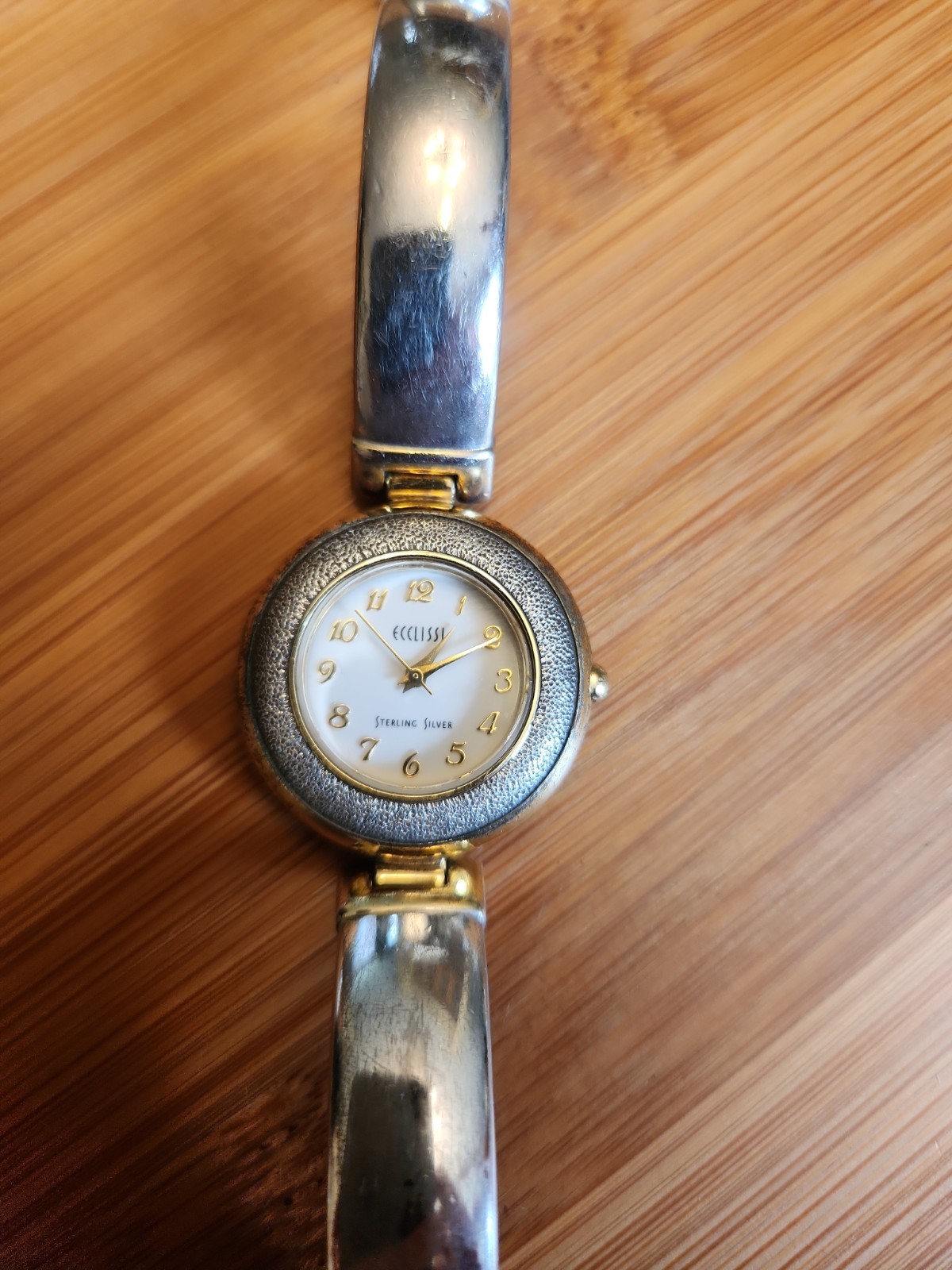 Vintage .925 Sterling Silver Watch Wristwatch Ecclissi. Needs Battery.