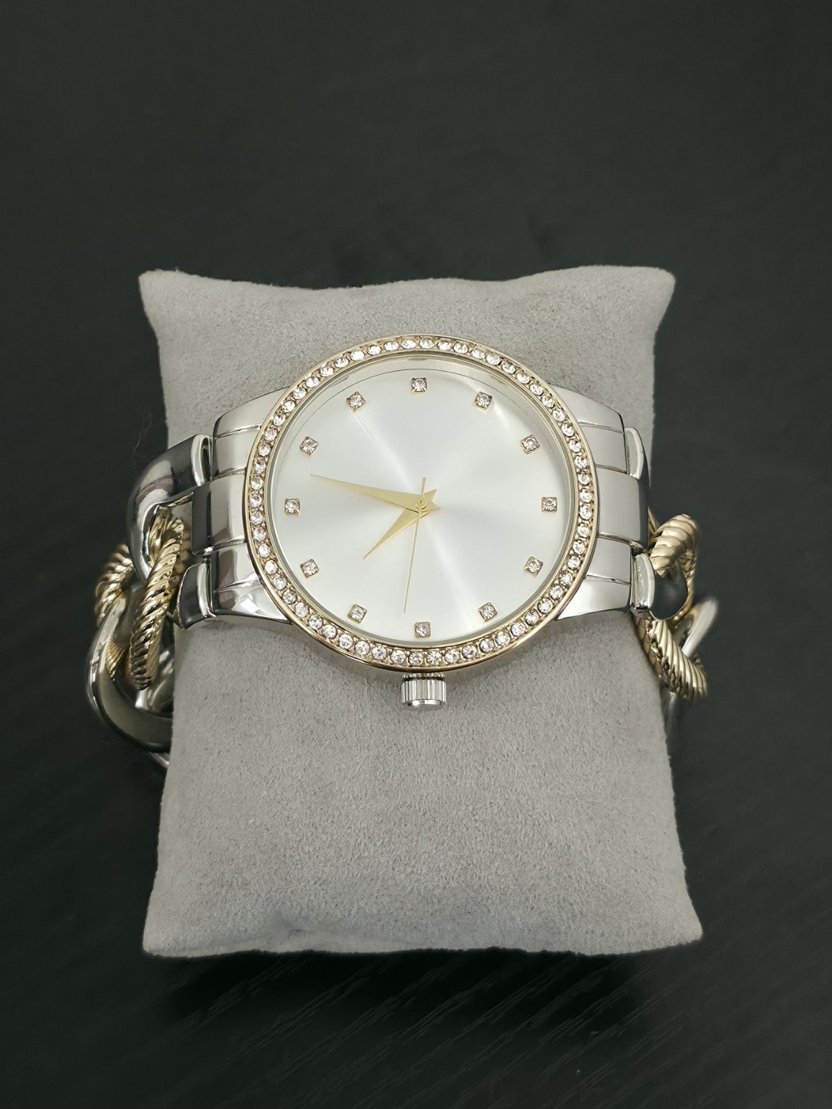 I.N.C Women’s Two-Tone Chain-Link Bracelet Watch 40mm