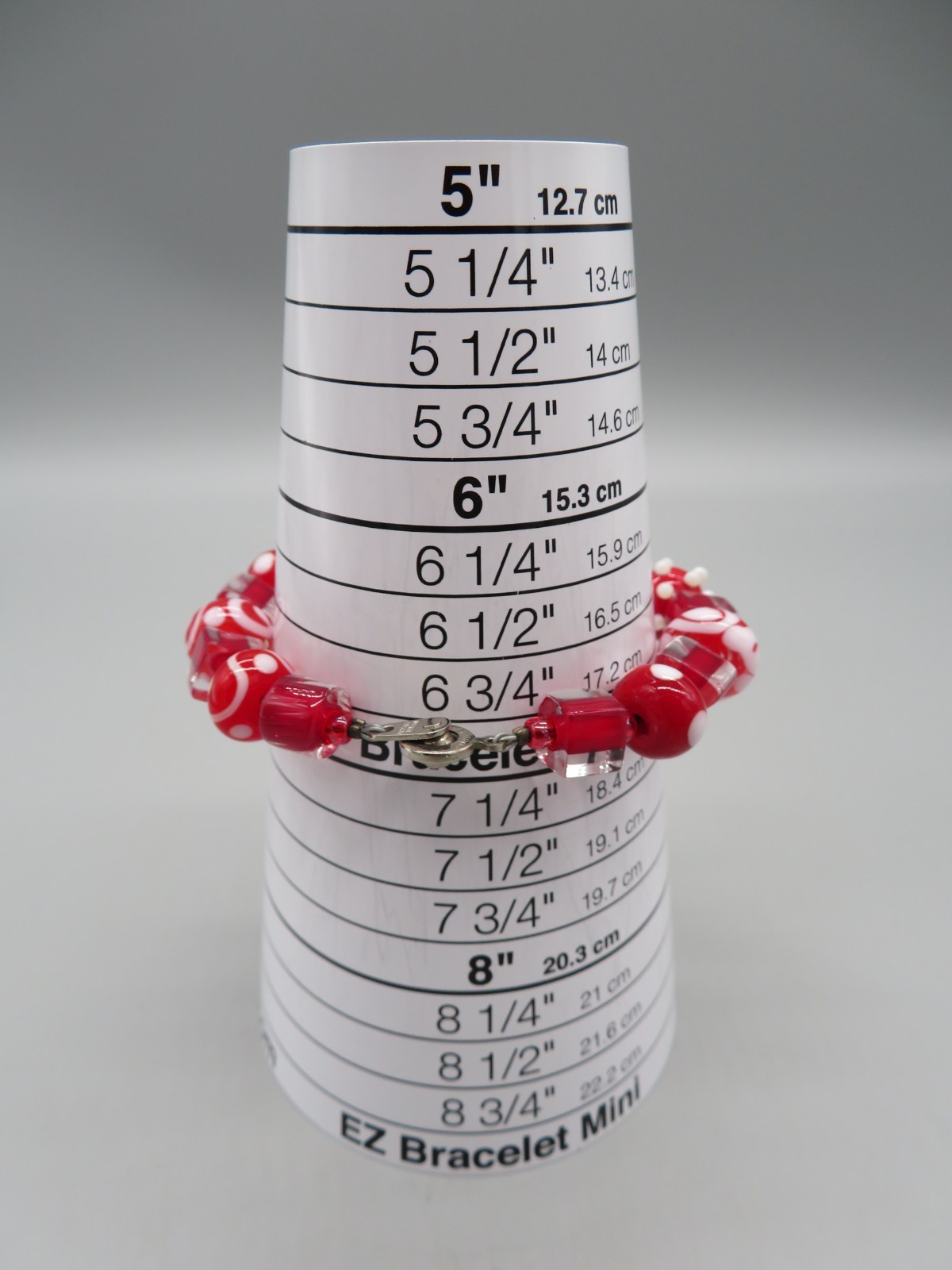 Unusual Gossip Watch Red, White & Clear Beaded Band Gemstone Bezel New Battery