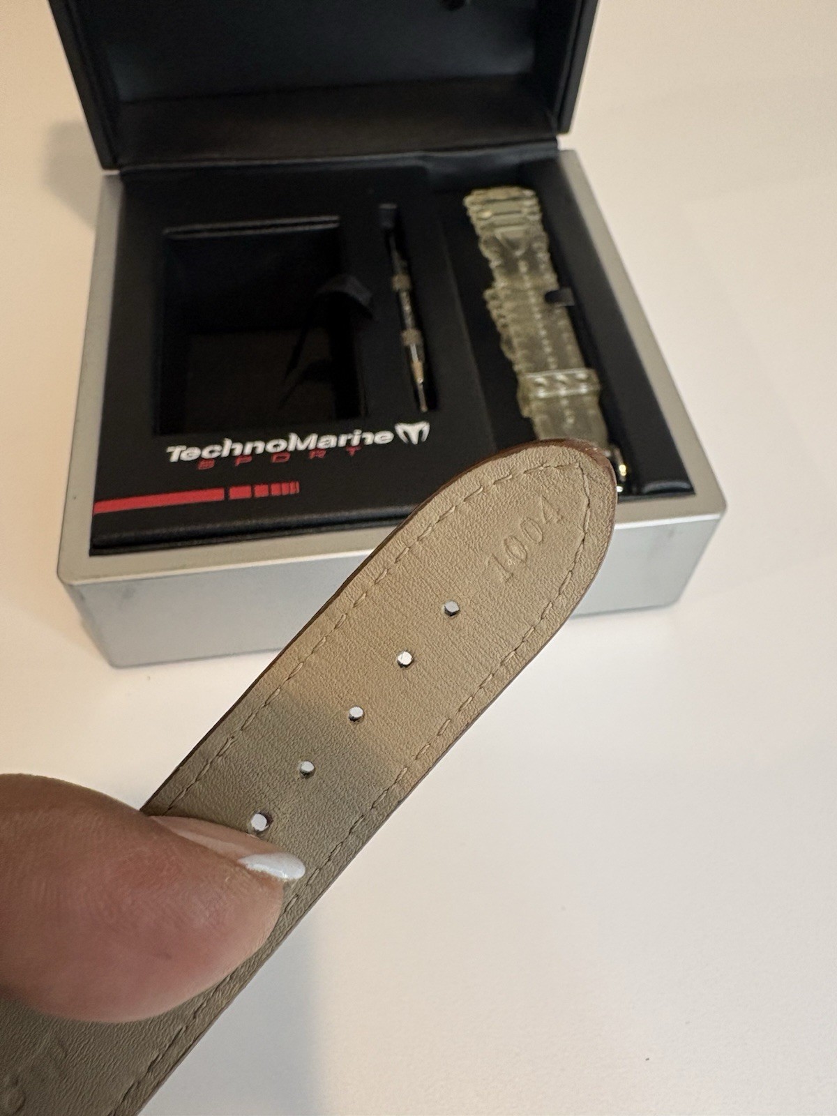TECHNOMARINE watch SWISS TechnoSquare TSC99-1025P Chrono Alligator band Unisex
