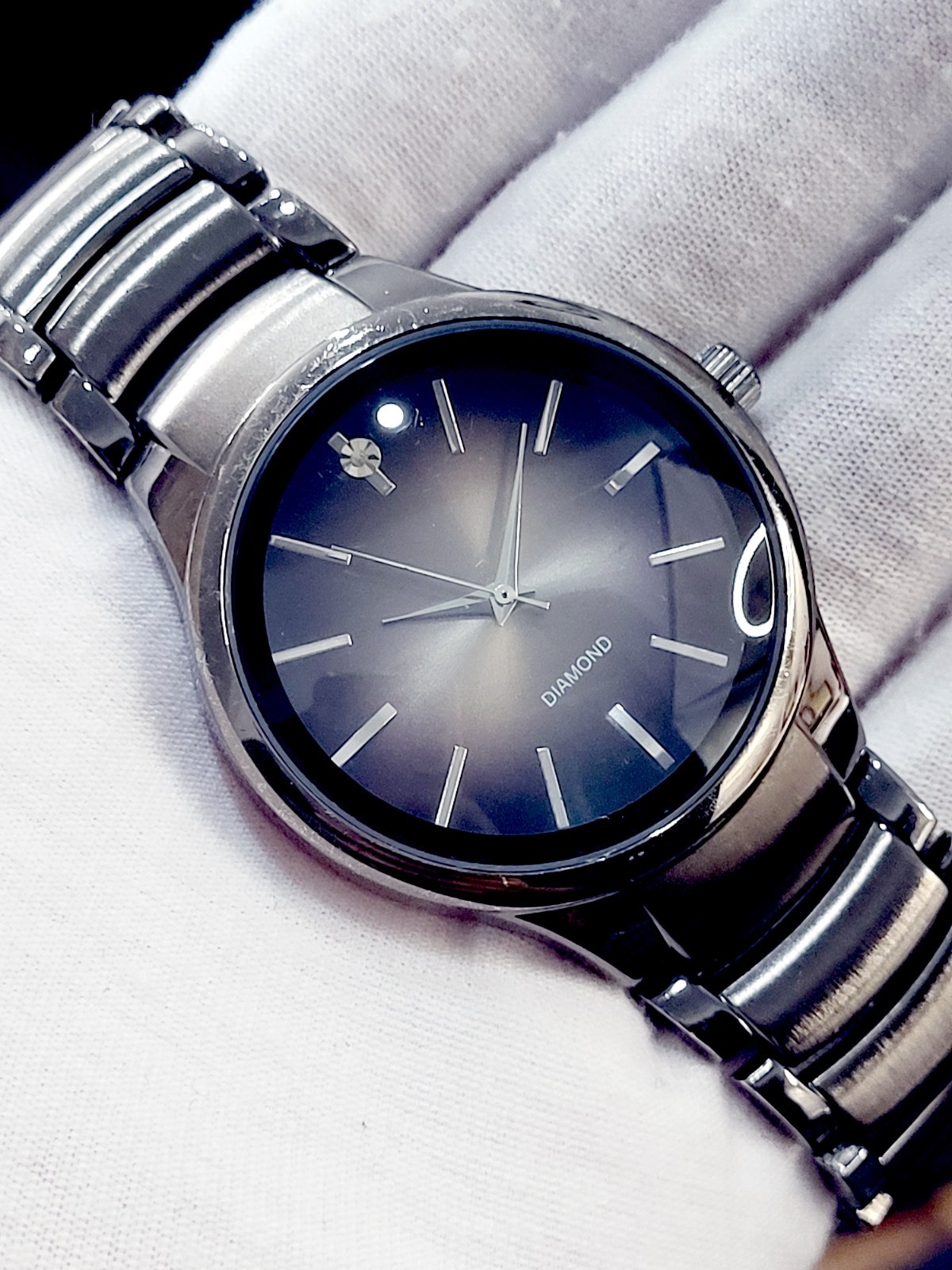 [WORKS] Allude Men’s Bronze Tone Watch Gray Dial Metal Band w/ New Battery