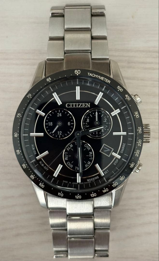CITIZEN Chronograph E820-S083460 Men’s Watch 40mm Wrist 16.3cm From Japan