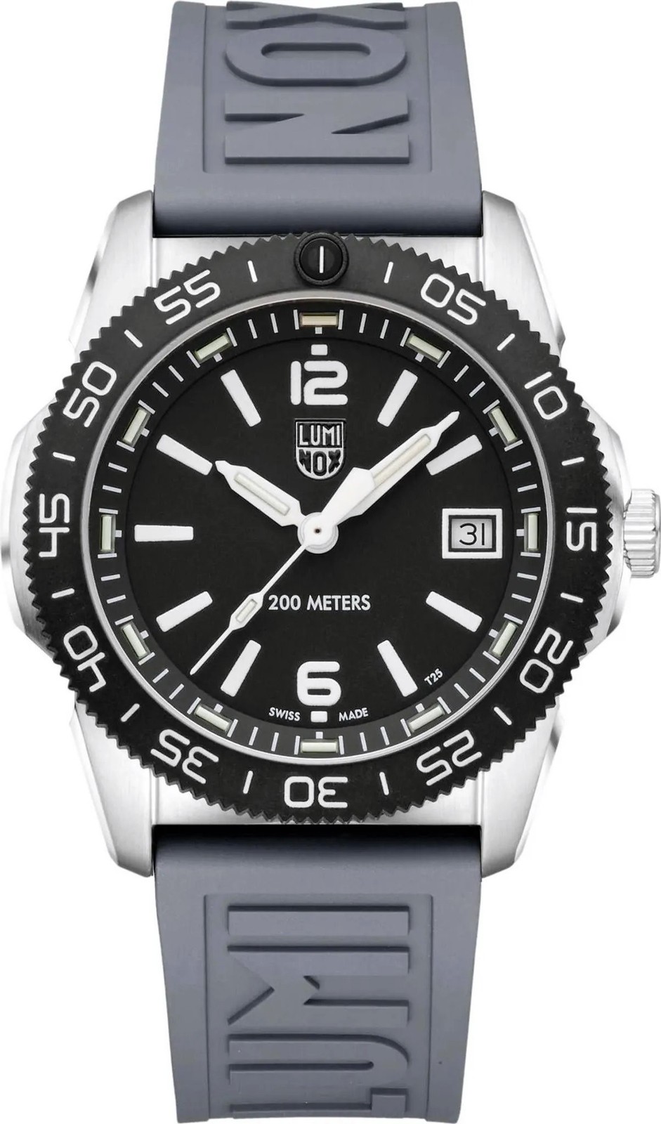 Luminox XS.CA22M Pacific Diver 20 ATM 39mm black silver grey Rubber Men’s Watch