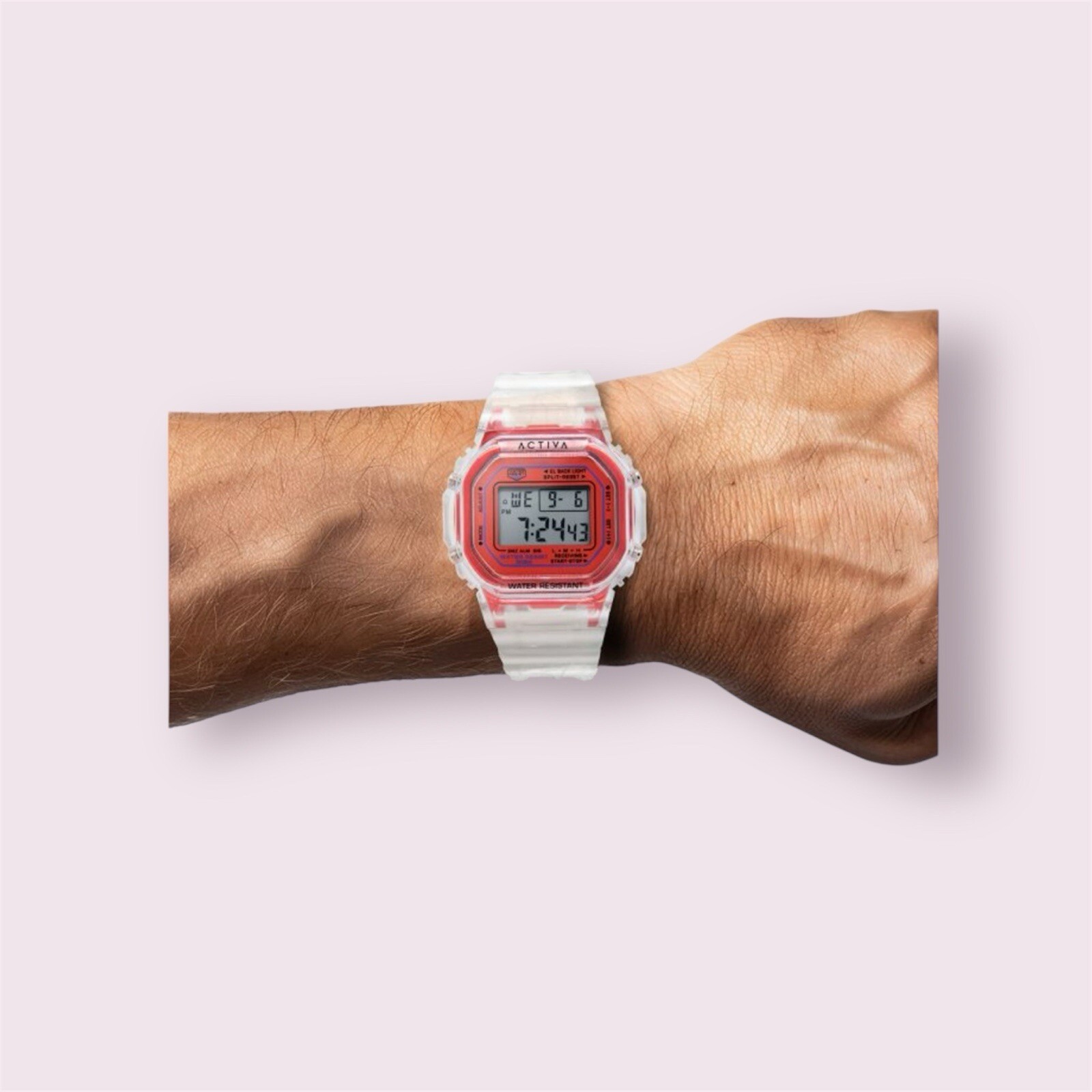 Activa X Invicta Men’s Digital Watch Clear Red, ACW424-009 44.4mm