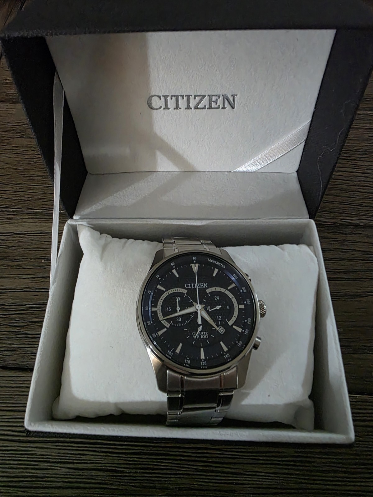Citizen Chronograph Quartz Blue Dial Stainless Steel Men’s Watch-AN819-51L