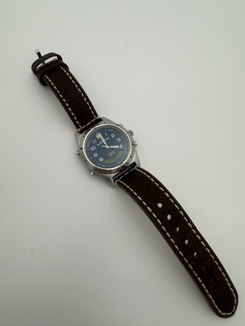 Timex Expedition Mens Watch 38mm Analog Digital Leather Indiglo New Battery