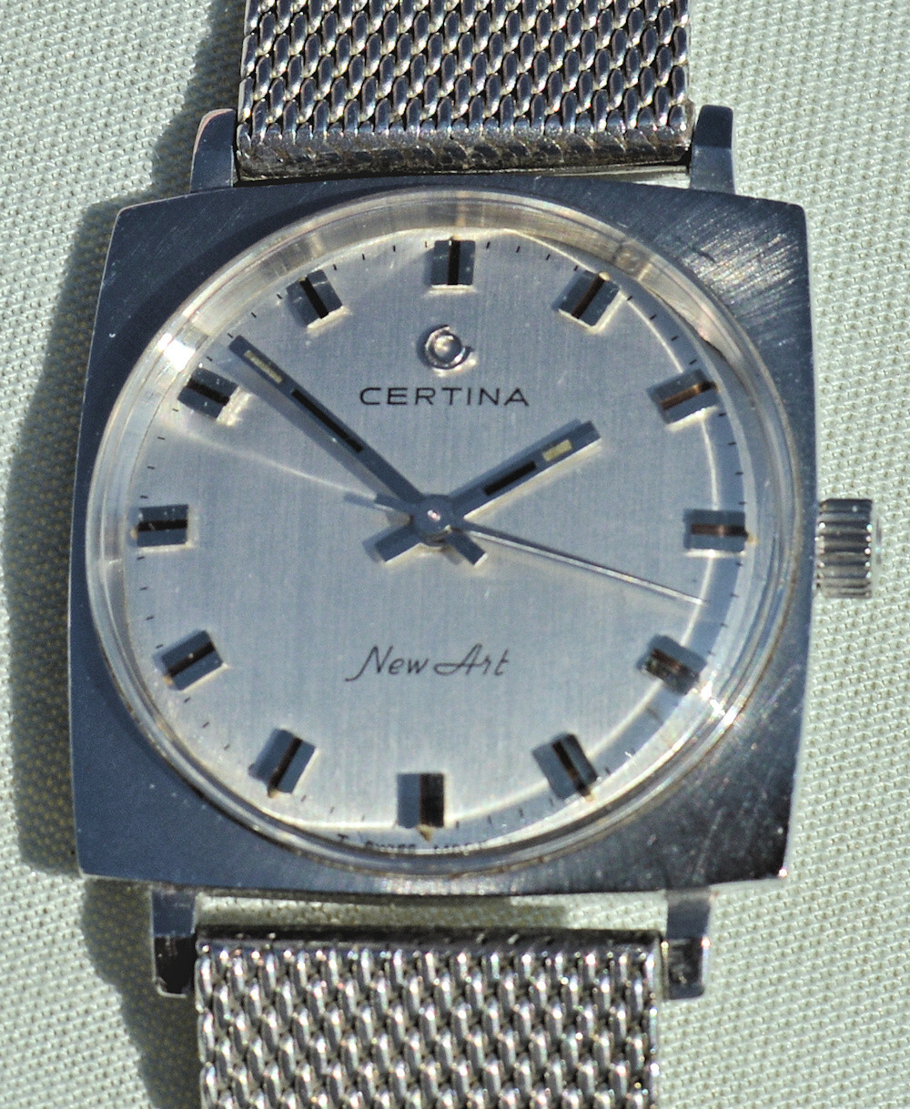 Certina New Art Extra Flat Steel Rare Monobloc Case Excellent Condition