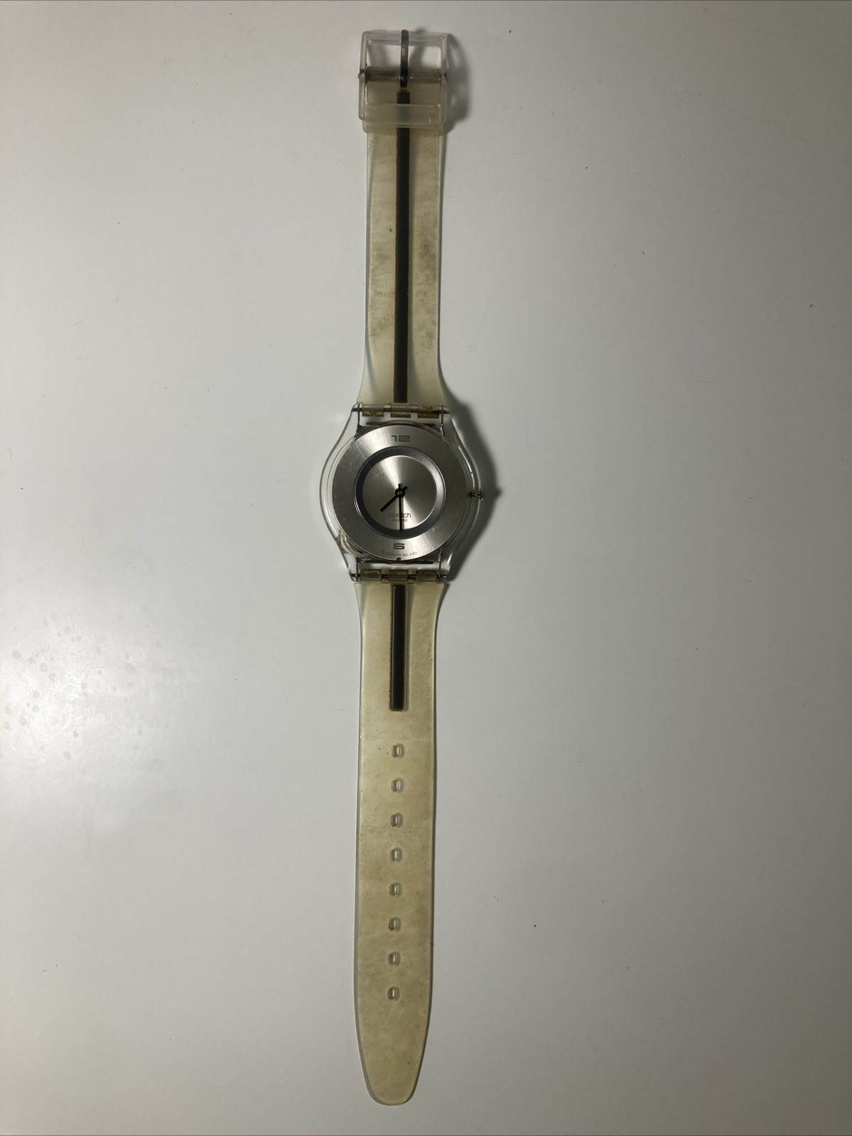 SWATCH WATCH CLEAR SILVER