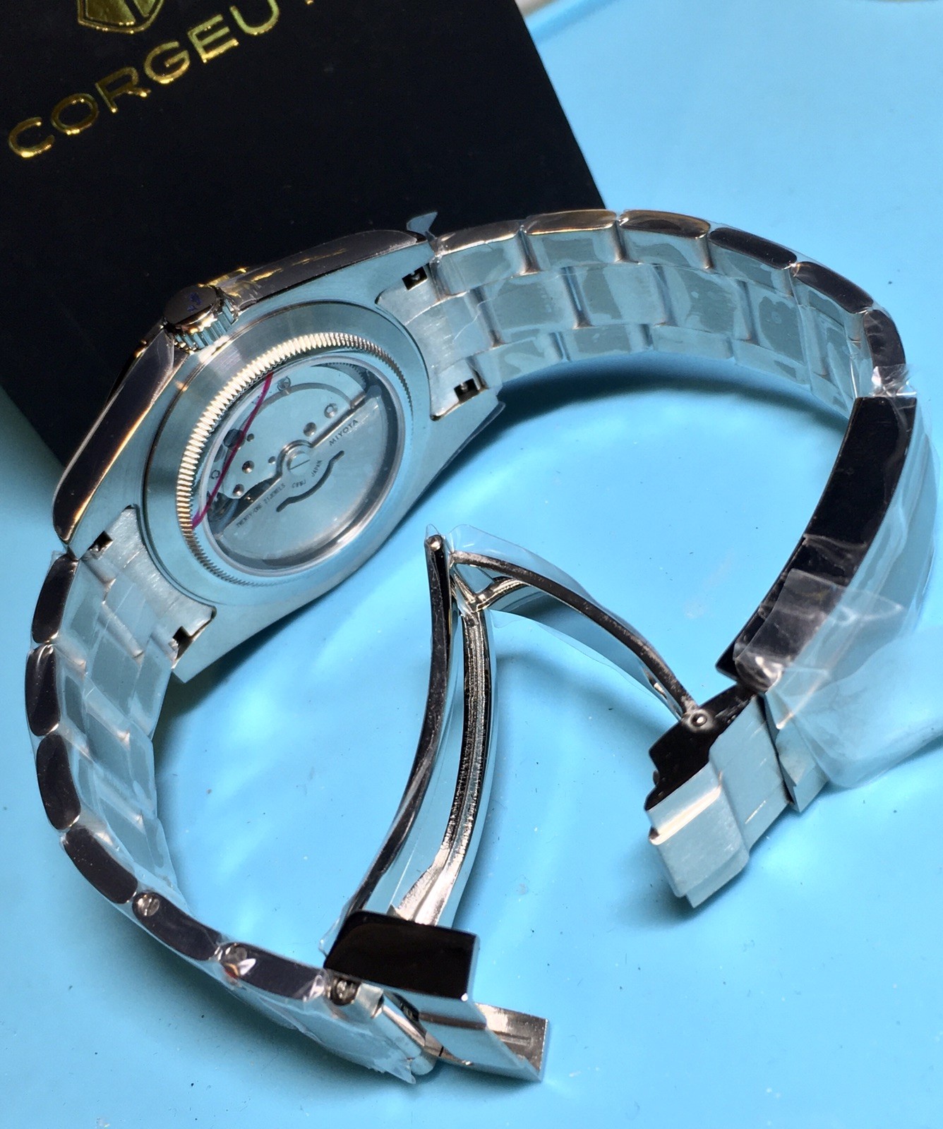 CORGEUT 3 6 9 DIAL 39MM TURQUOISE EXPLORE MIYOTA 8215 AUTO SAPPHIRE STAINLESS