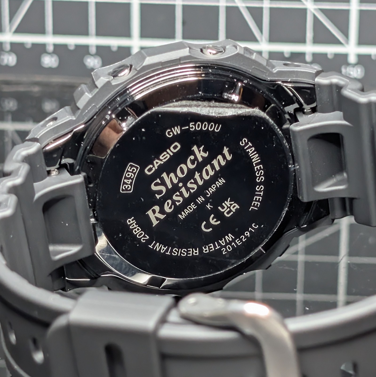 Casio G-Shock U-pdated GW-5000 Solar Multiband Black Screwback Square GW-5000U-1