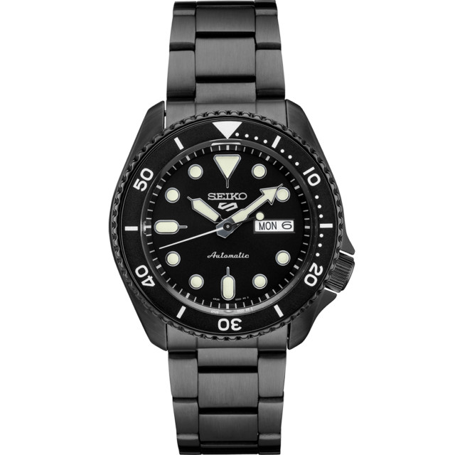 Seiko 5 Sports Automatic Black Dial Metal Bracelet Men’s Watch SRPD65K1