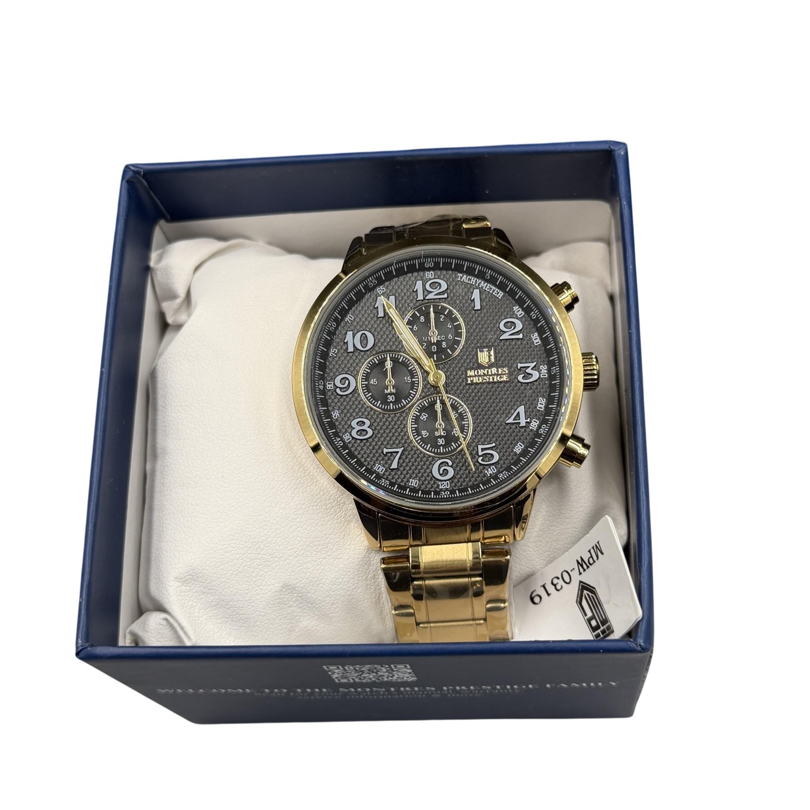 Montres Prestige X Invicta Men’s Watch 45.5mm, Gold MPW-0319 NIB
