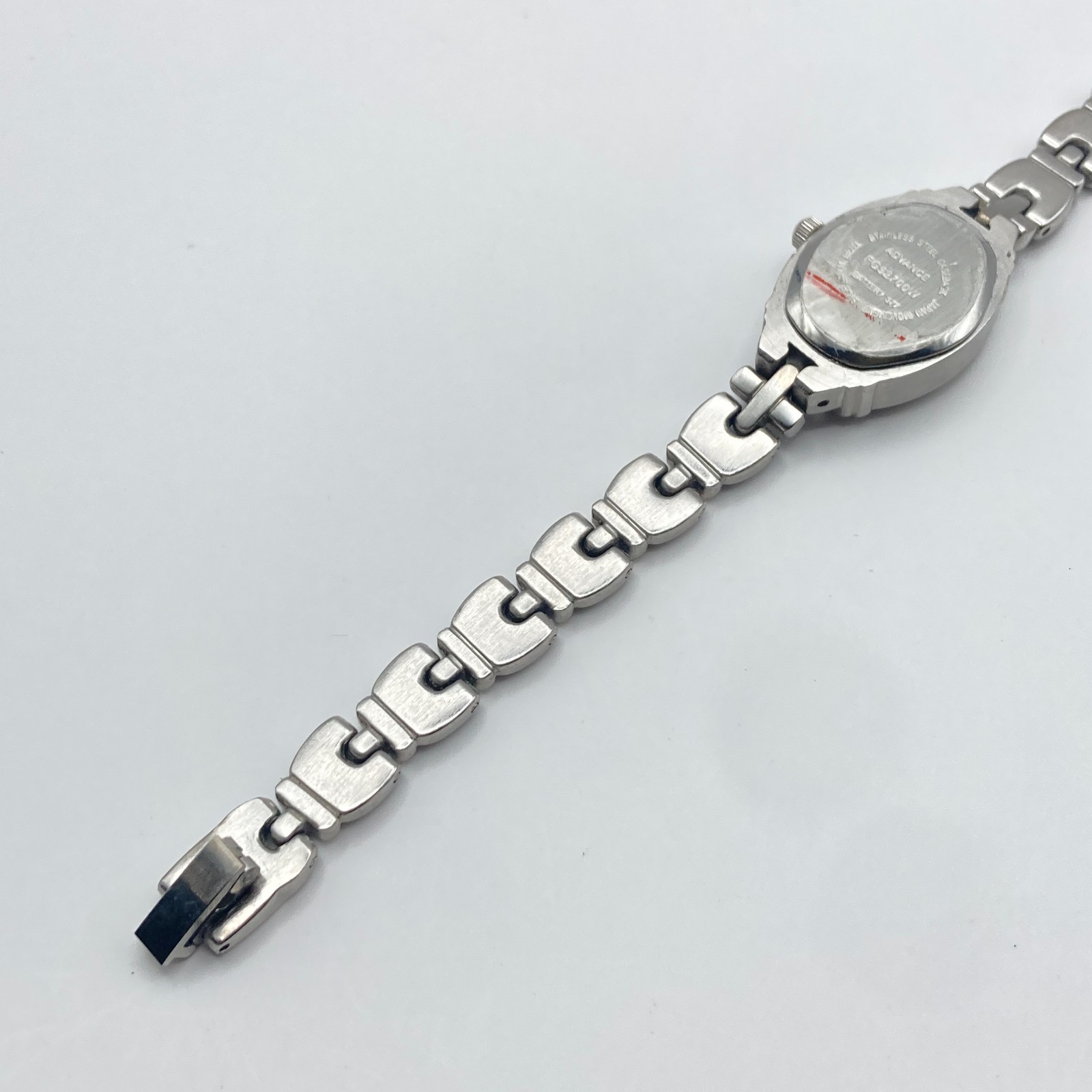 Advance Womens Watch 19mm Silver Tone Matte Pink Dial Oval New Battery 6.75″