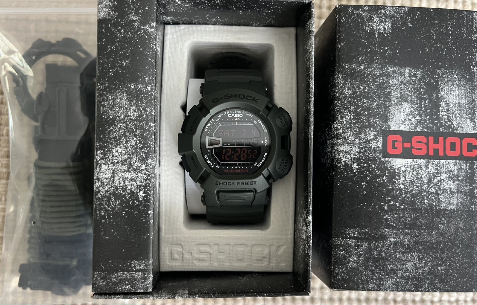 Casio G-Shock Mudman G-9000 Green / Black / Paracord Straps