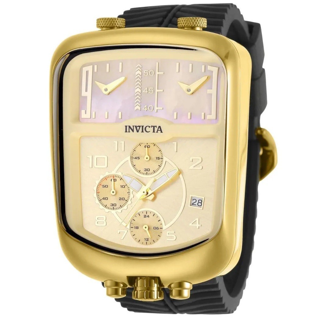 Invicta S1 Rally Dualshift Men’s Watch w/ MOP Dial – 42mm 49634 Gold New