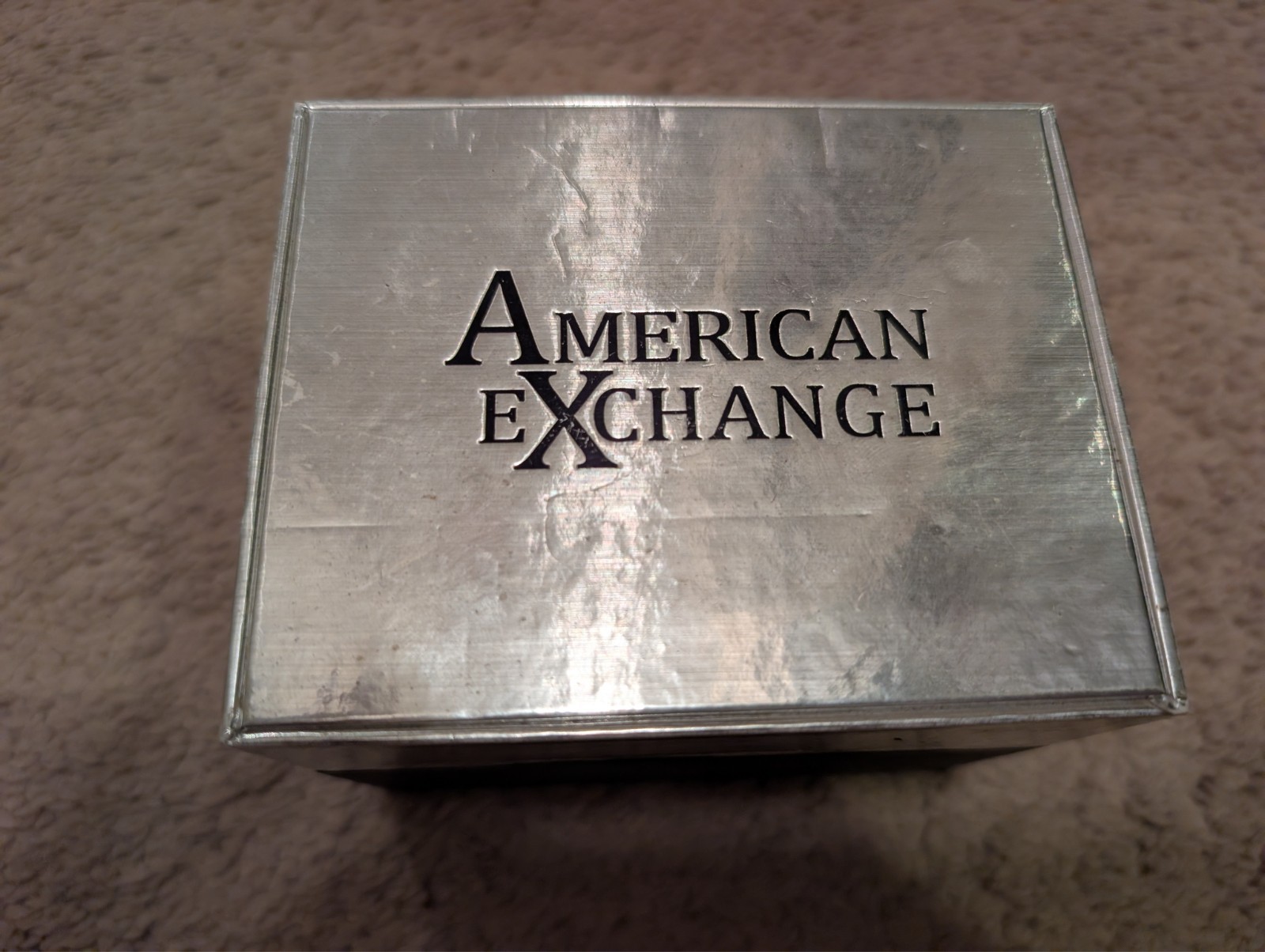 American Exchange Men’s Black Watch and Necklace Gift Set