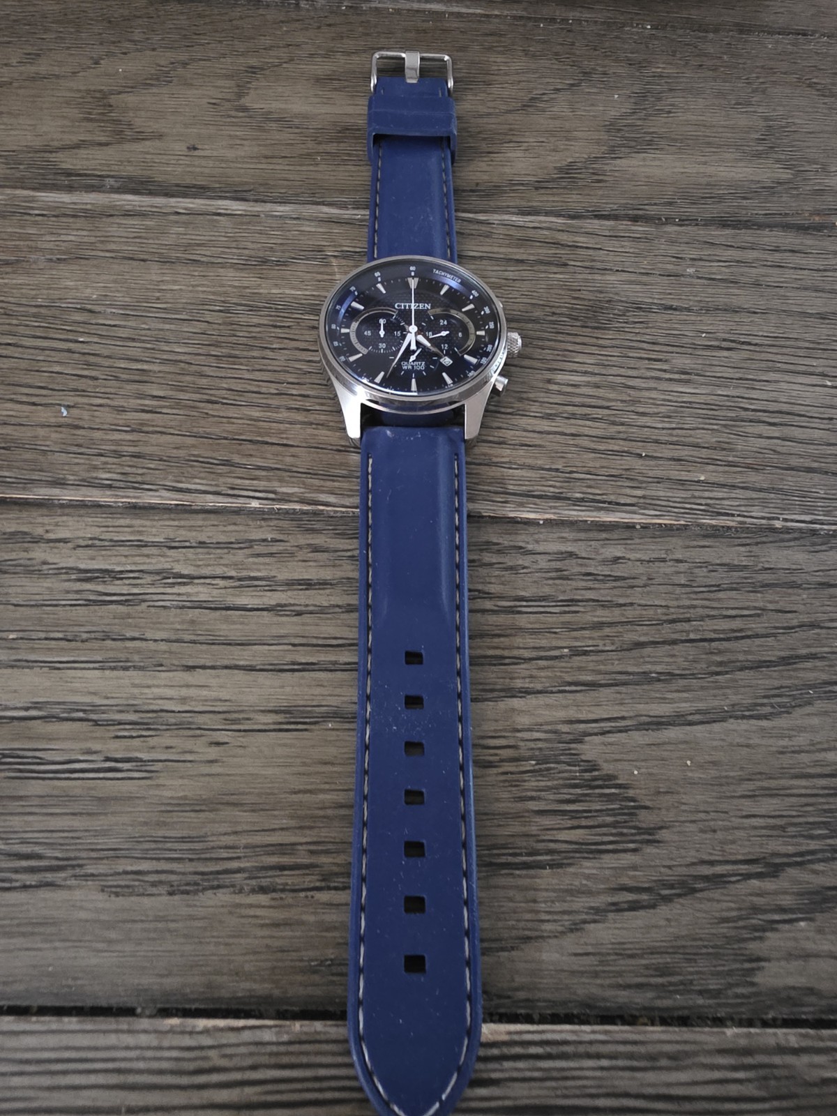 Citizen Chronograph Quartz Blue Dial Stainless Steel Men’s Watch-AN819-51L