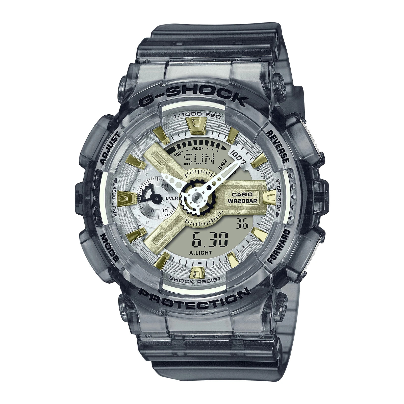 Casio G-Shock GMA-S110GS-8A Transparent Gray Resin Band Men’s Watch