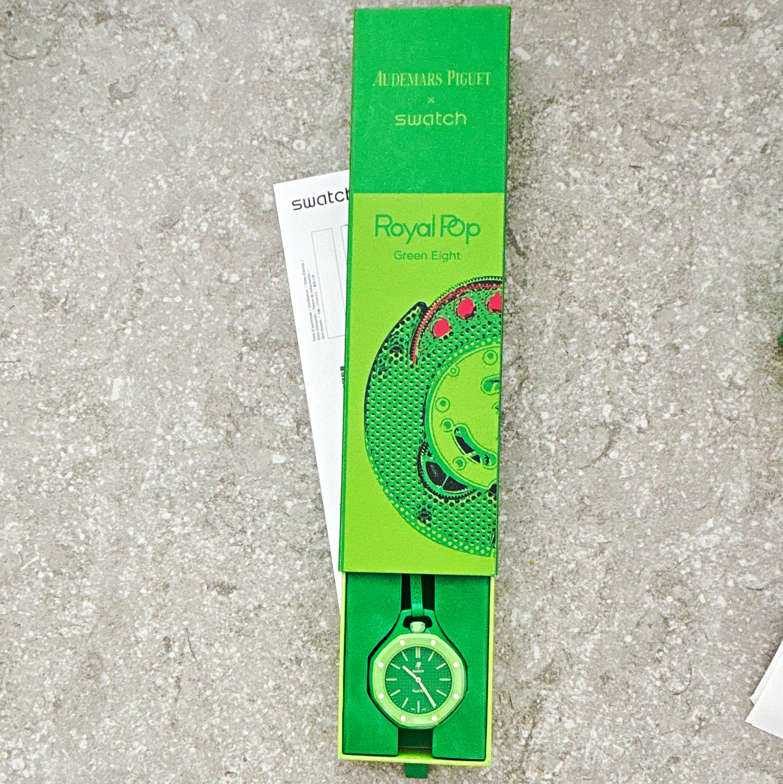 Swatch Royal Pop Green Eight (Box and Papers)