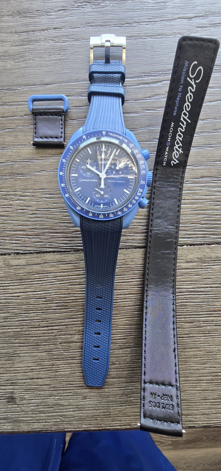 OMEGA x Swatch MoonSwatch Mission to Neptune Blue Bioceramic Quartz 42mm Box