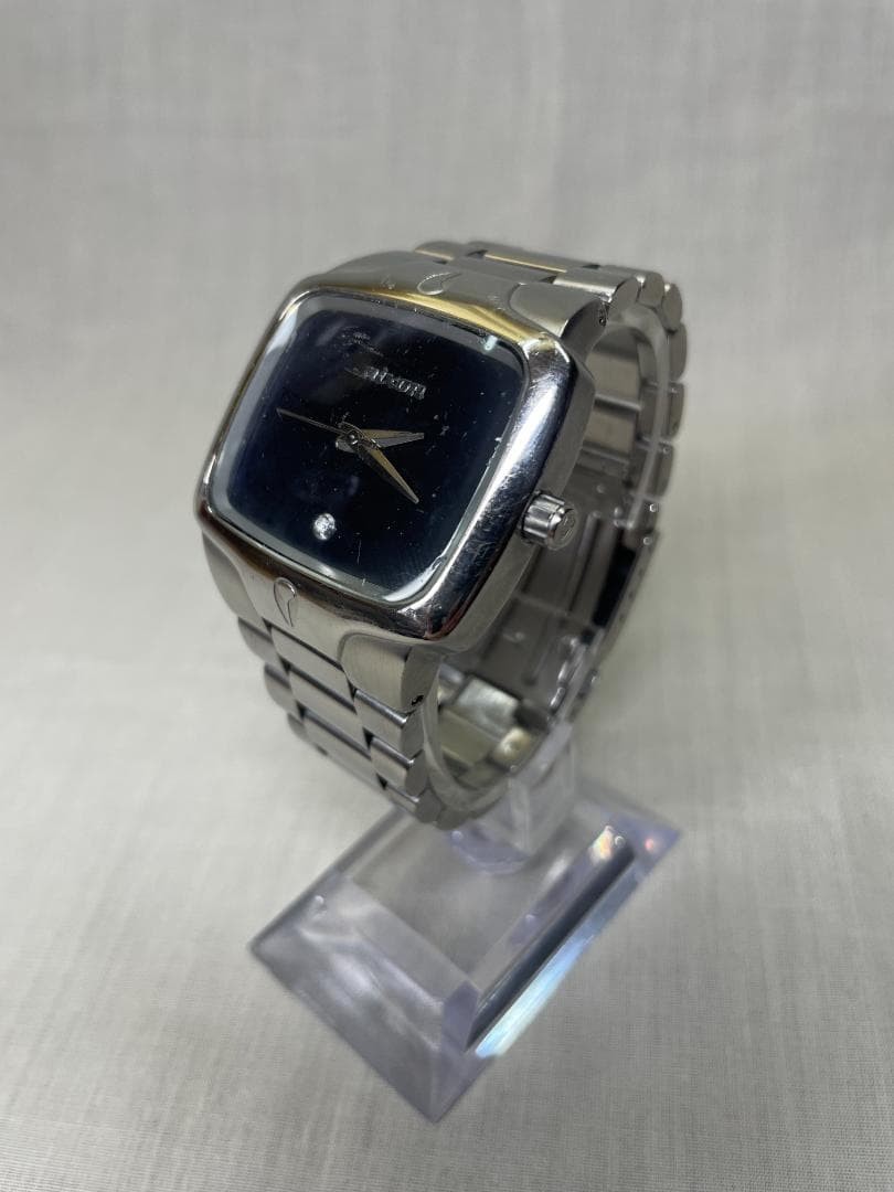 Nixon THE PLAYER Analog Wristwatch Navy Dial 100m Stainless Steel Diamond