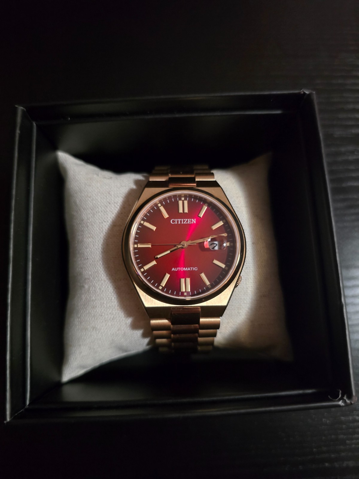 Citizen Tsuyosa NJ0153-82X Automatic Red Dial Stainless Steel 40mm Men’s Watch
