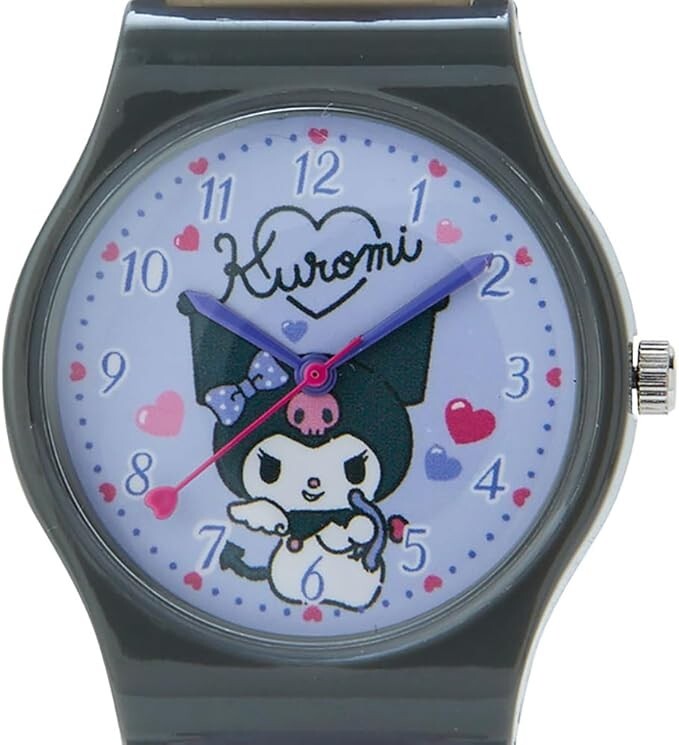 Sanrio Character Wristwatch, Chronograph, Multi-Color Quartz, Kuromi, 181056