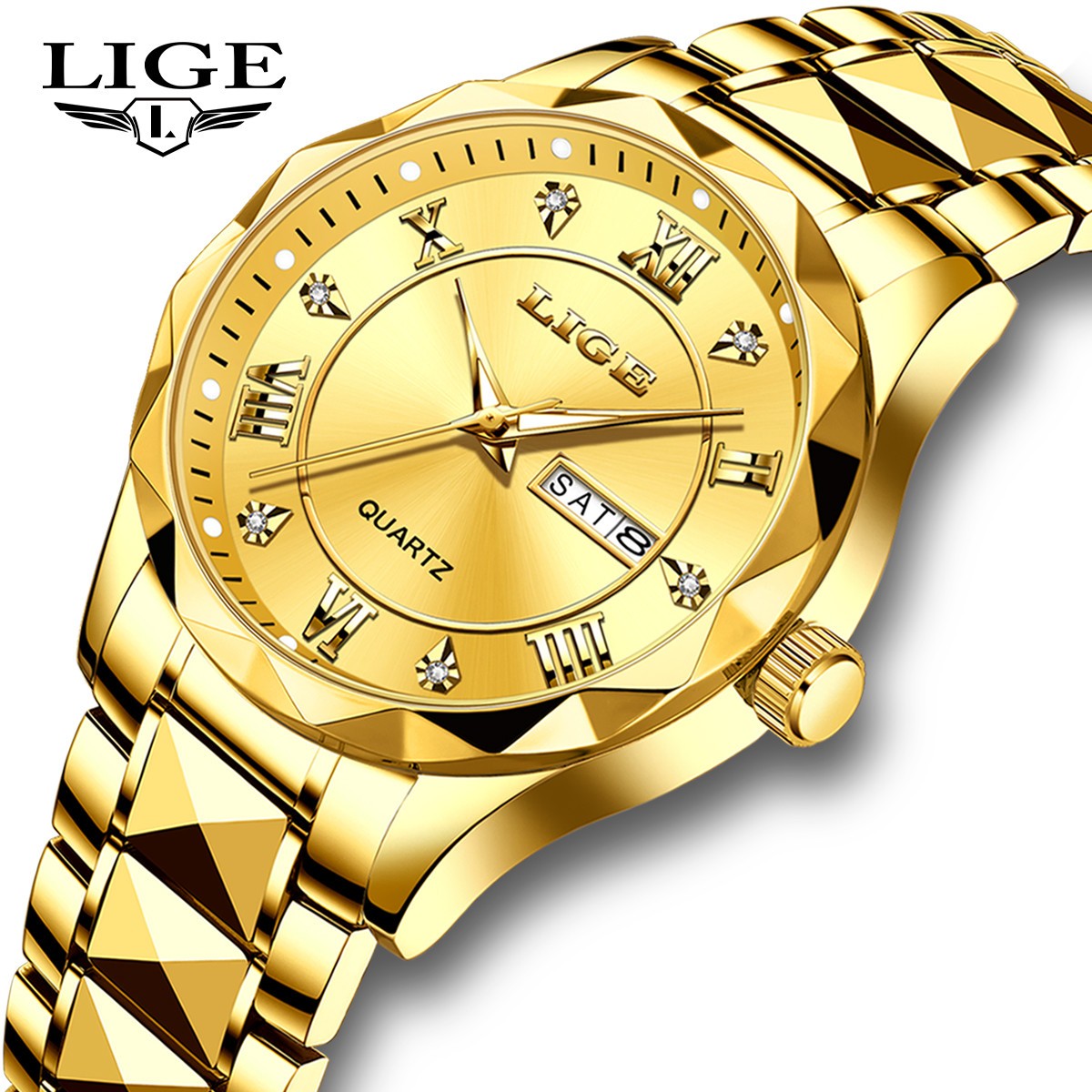Men Quartz Watch Luxury Stainless Steel Waterproof Luminous Date Wristwatch Gift