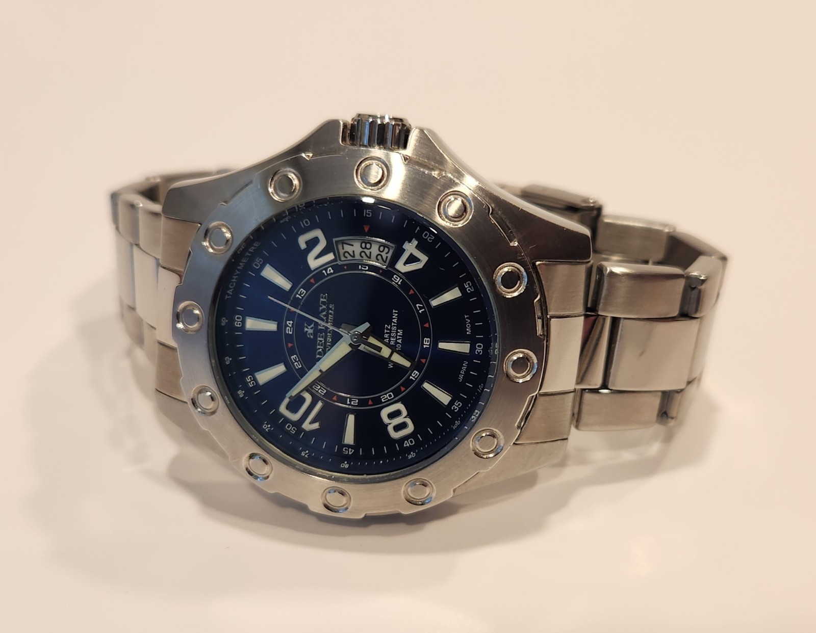 Adee Kaye Beverly Hills Men’s Watch AK6555-M Stainless Steel, Beautiful Dial