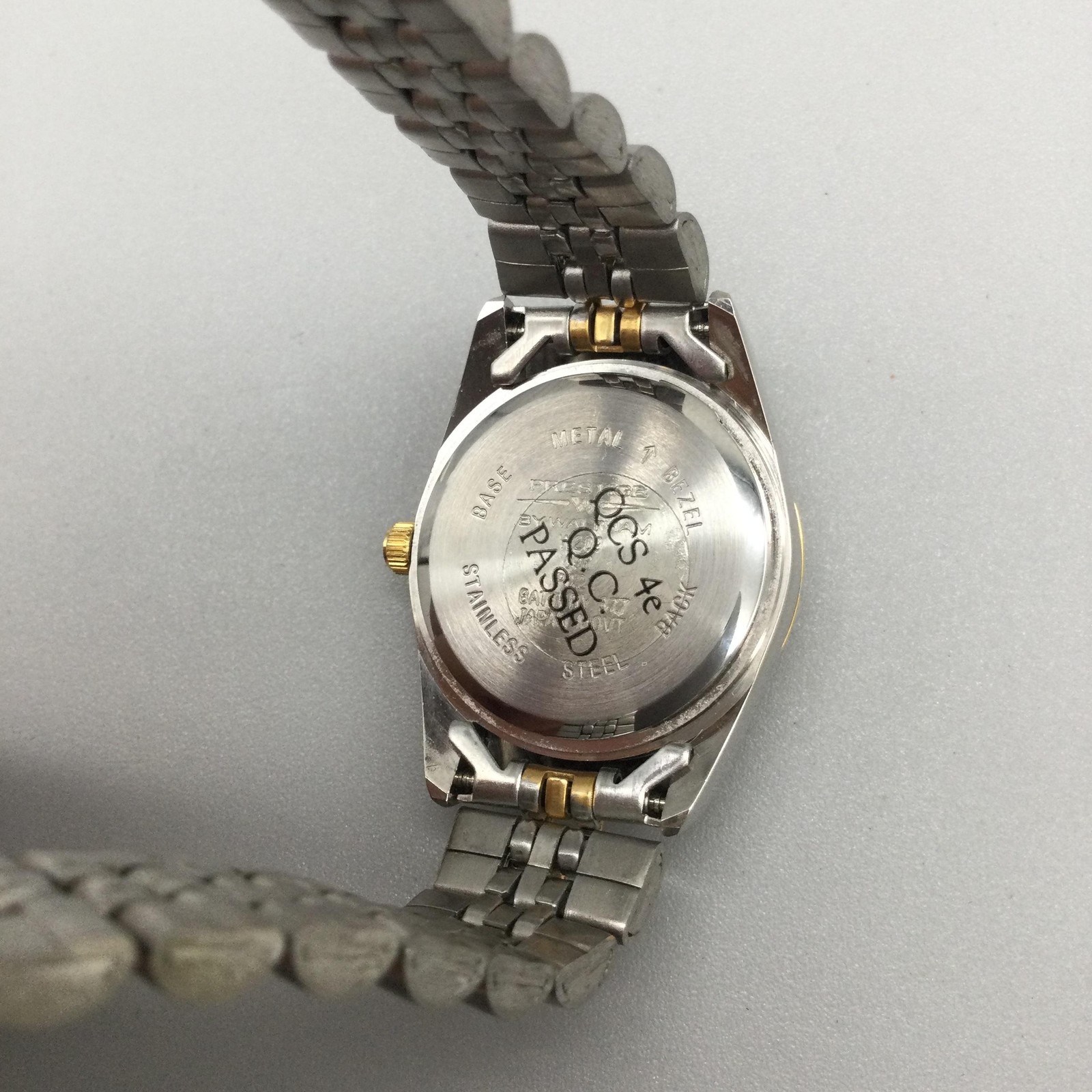 Waltham Prestige Womens Watch 24mm Silver Gold Tone Bracelet New Battery 7″