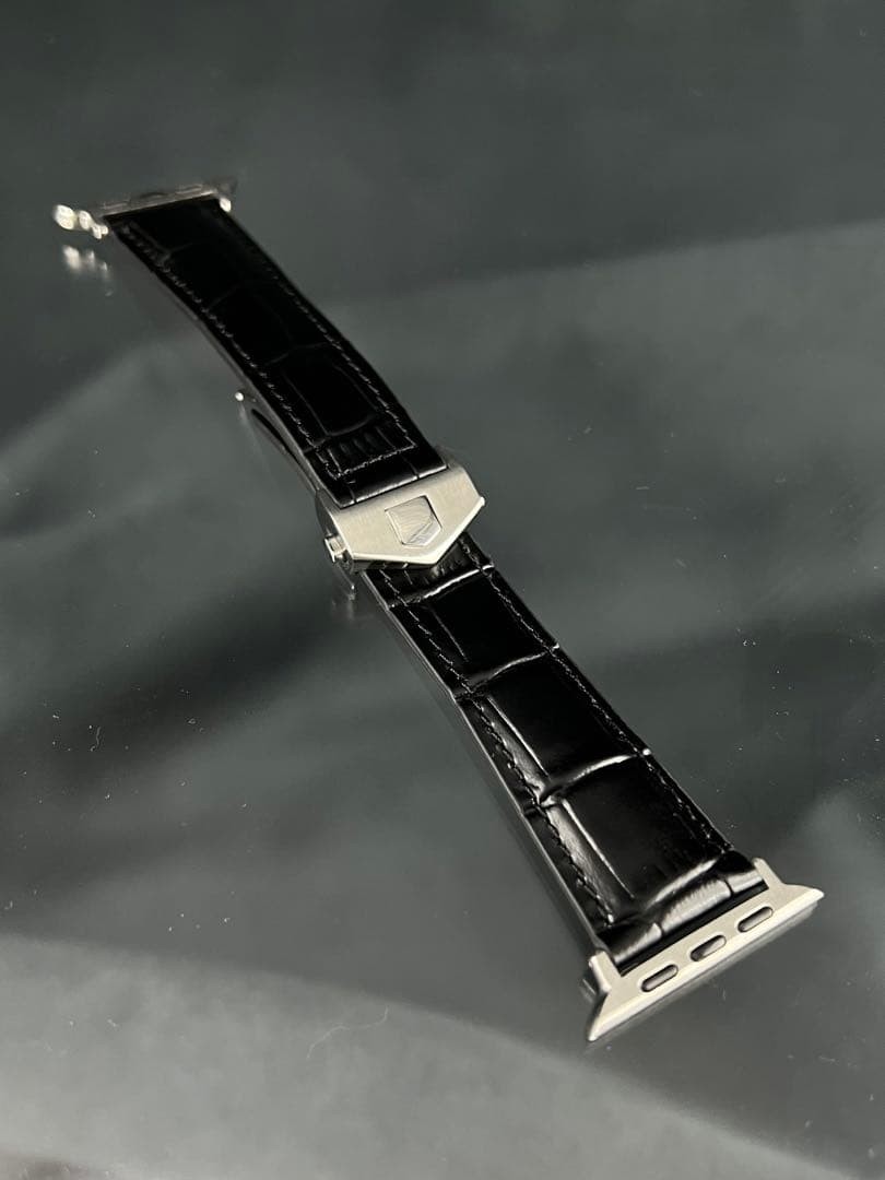 Apple Watch TPU Chrome Case Genuine Leather Belt Set