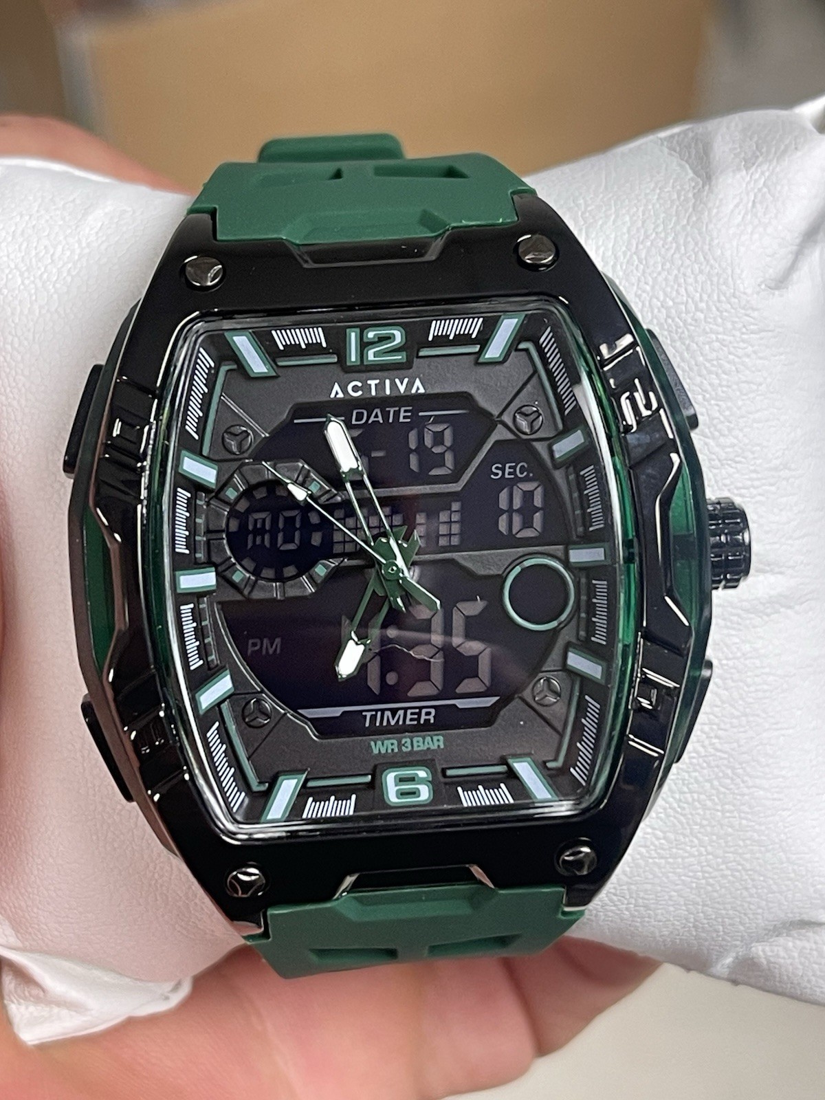 Actival Venzis X Invicta Analog Digital Men’s Watch – 50mm. Army Green new