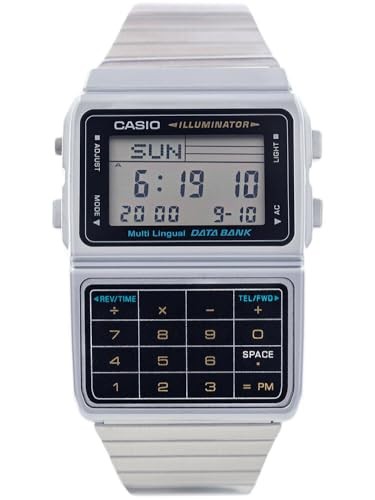 CASIO DBC-611-1DF Data Bank Calculator Digital Watch Silver Telememo Alarm JP