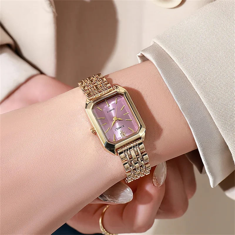 Luxury Round Single Folding Buckle Quartz Watch Women’s Watches