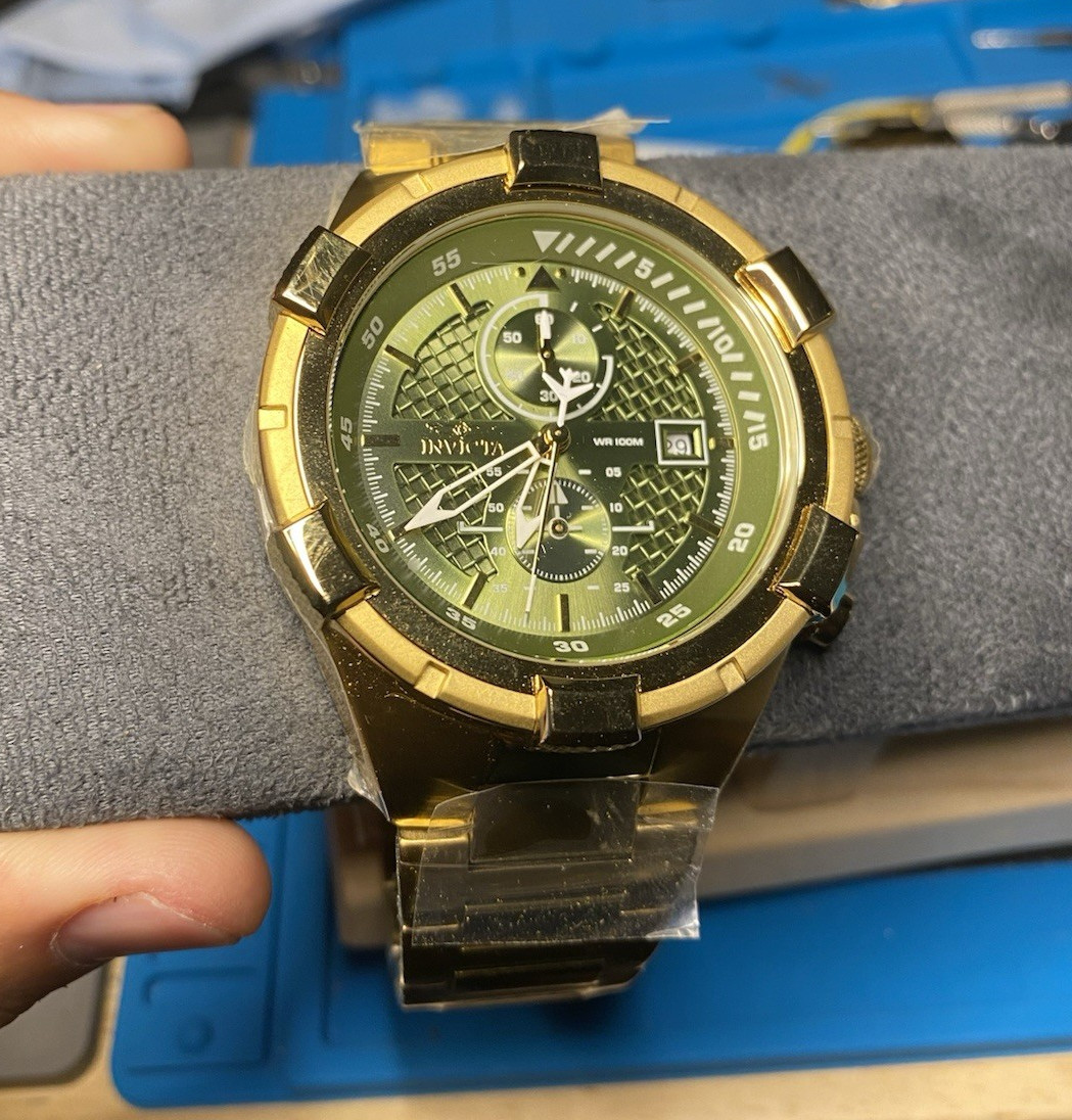 Invicta Men’s Gold Tone Chronograph Quartz Date 100m 48 mm model 49255