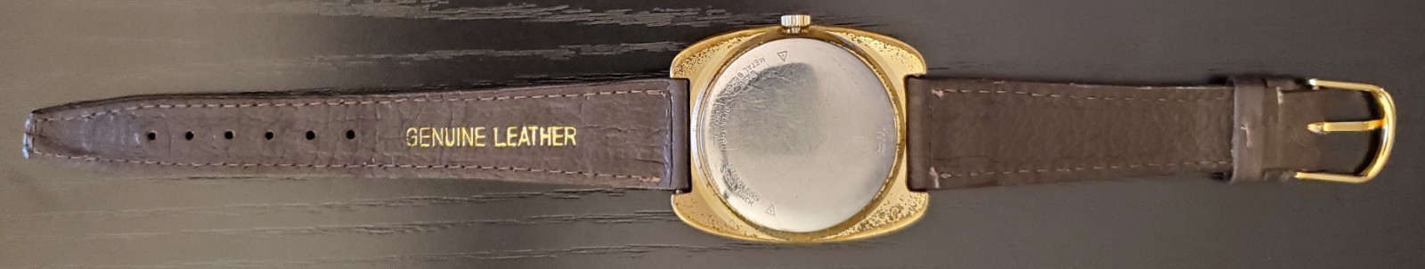 Vintage 1970s Benrus Ref. 3135 361 Gold Plated Manual Wind Watch, Stem Issue