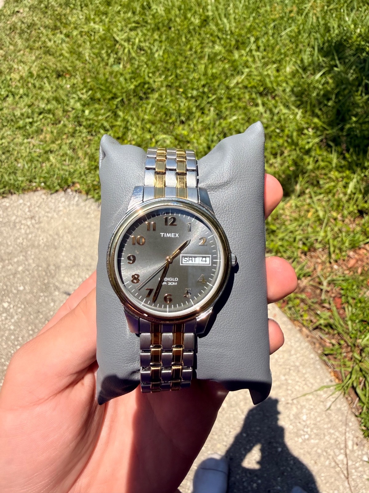 timex wr30m indiglow gold two tone band