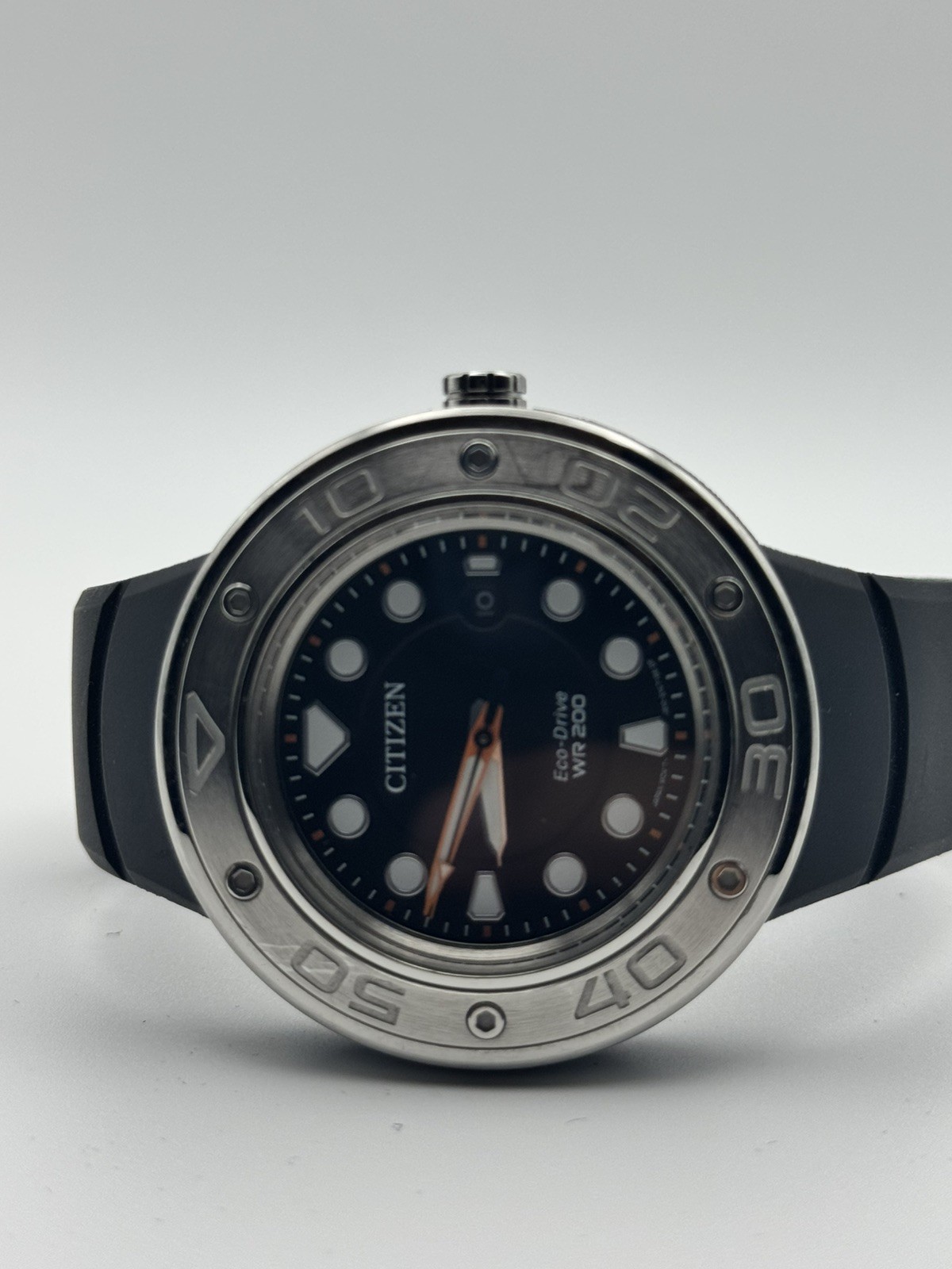 Citizen Eco-Drive DIY Diver 200m Date Black Dial Rubber Strap WR200