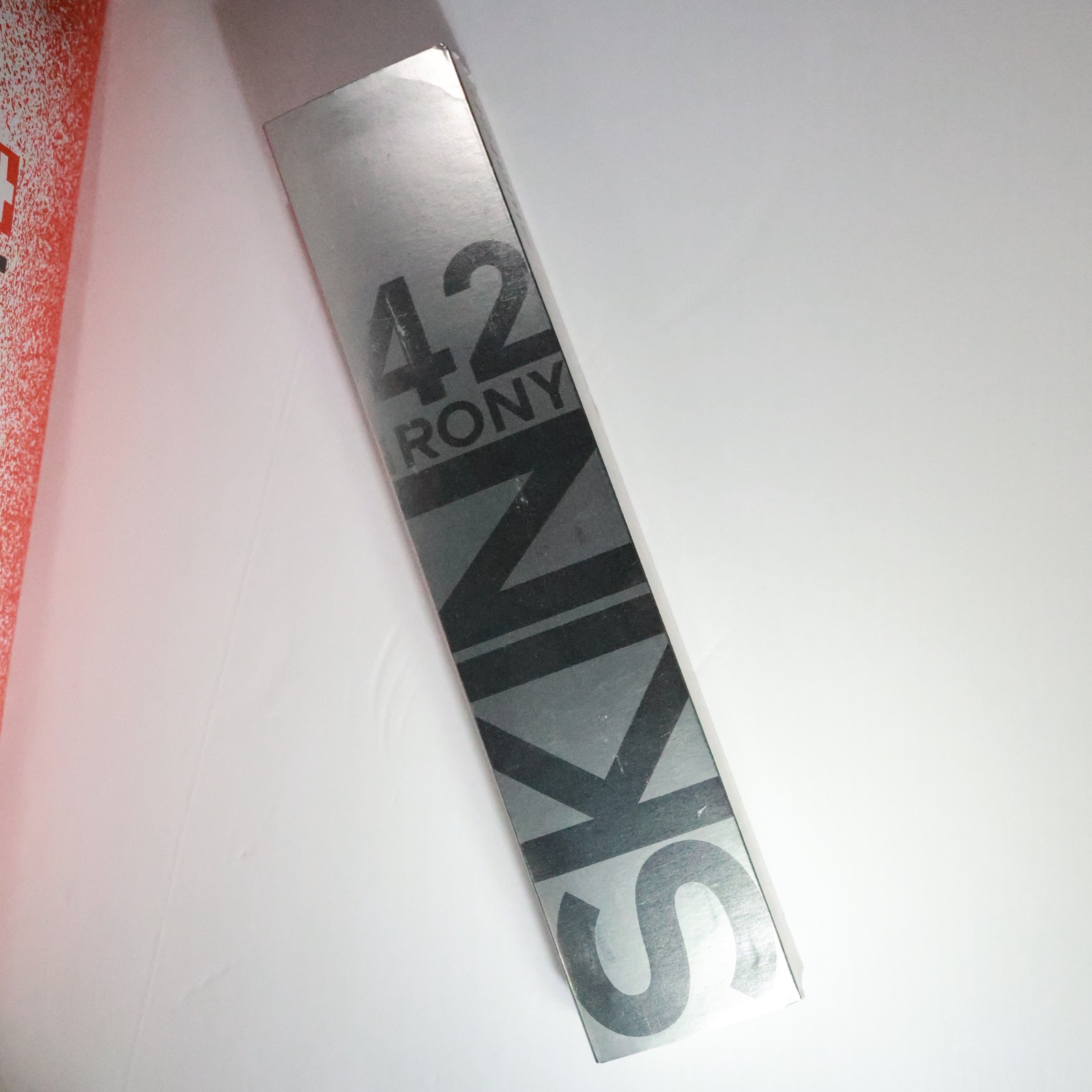 New Swiss Made SWATCH IRONY SKINMETAL 42MM Silver Black Red Leather SS07S104