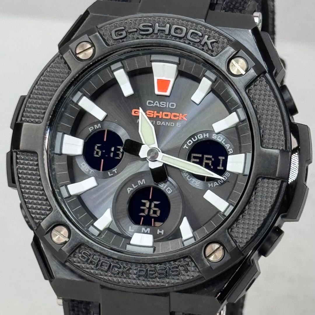 G SHOCK GST W130BC G Steel Radio Solar Black Casio