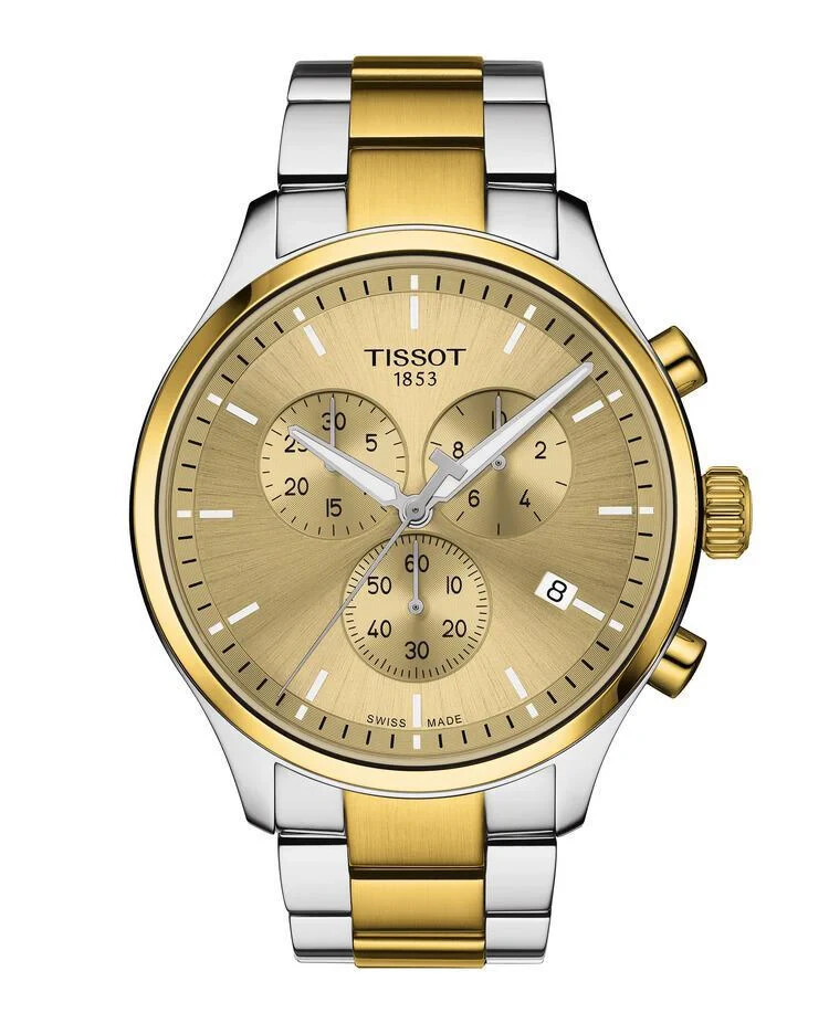 Tissot Chrono XL Mens 45mm Watch Two Tone T116.617.22.021.00