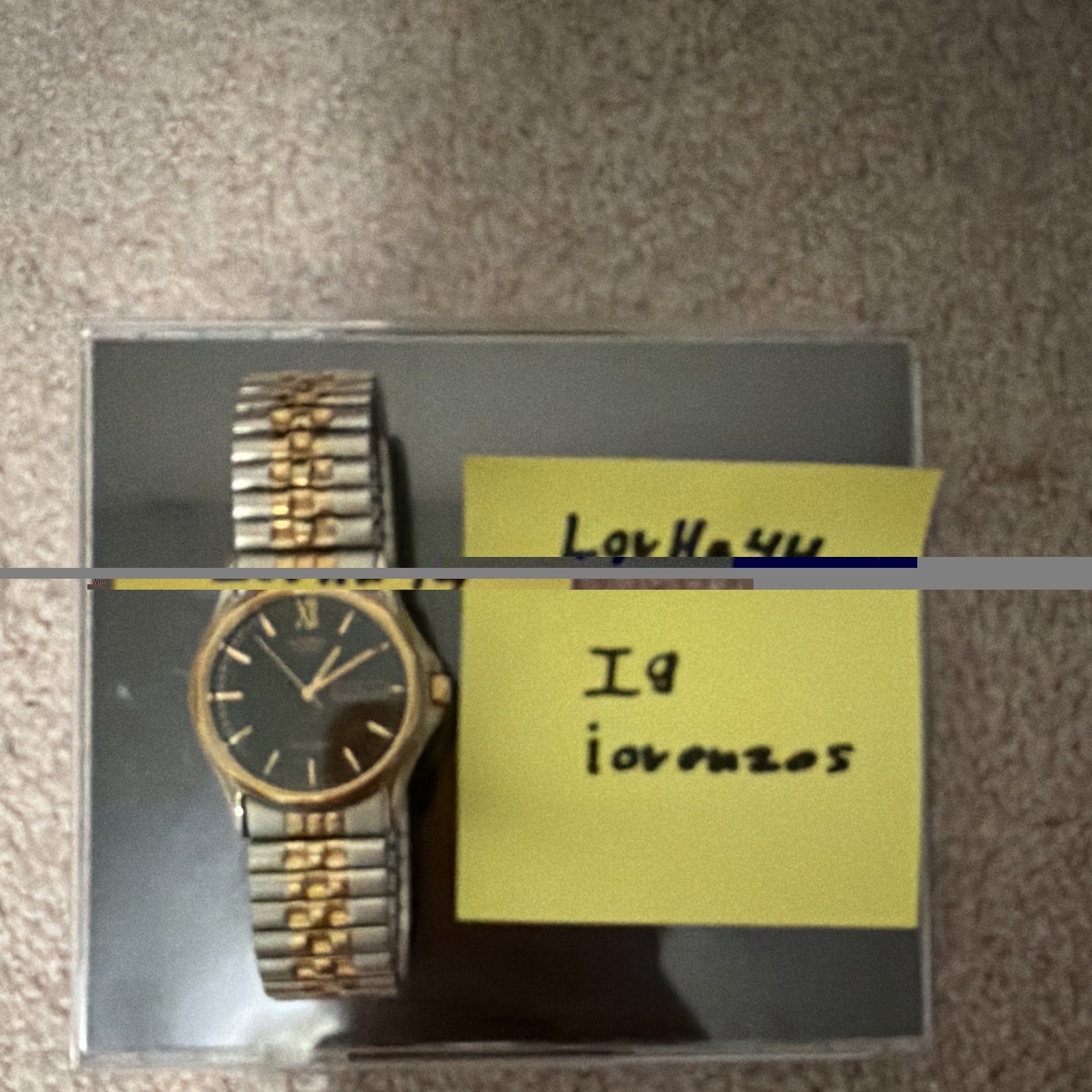 Citizen Quartz Two-Tone Bracelet Watch Black Dial Day/Date 32mm Water Resistant