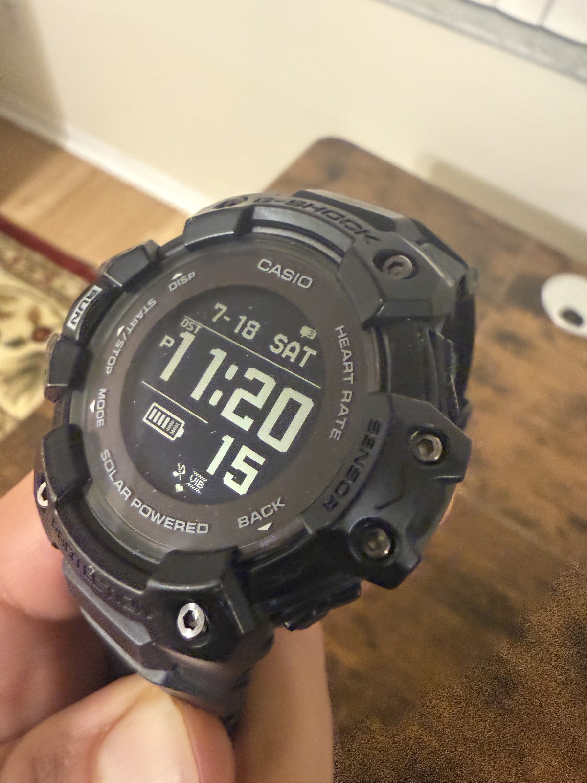 Casio G-Shock GBD-H1000-1JR G-SQUAD GPS Heart Rate Solar Black Watch