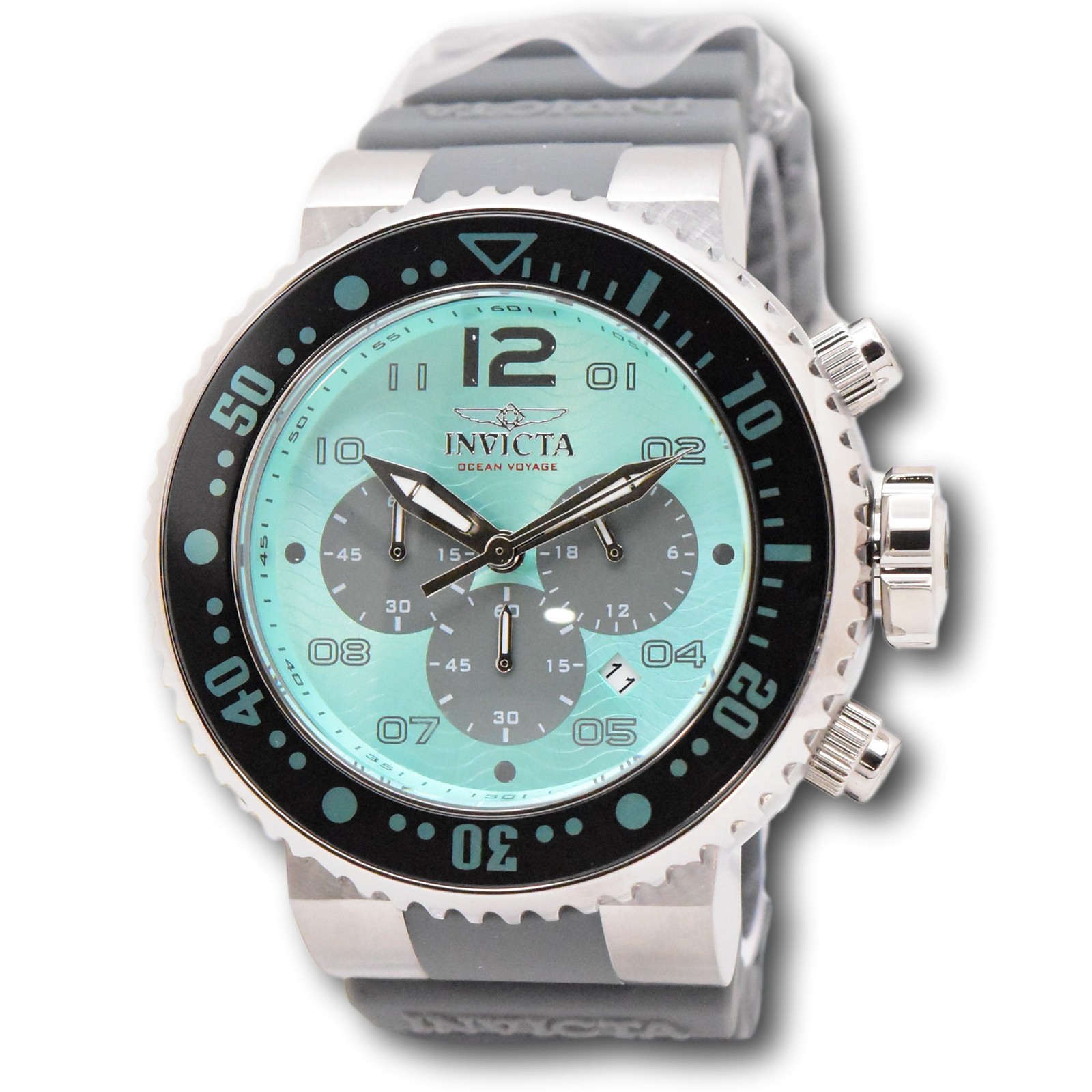 Invicta Pro Diver Men’s 52mm Ocean Voyage Teal Dial Chrono Watch 47196