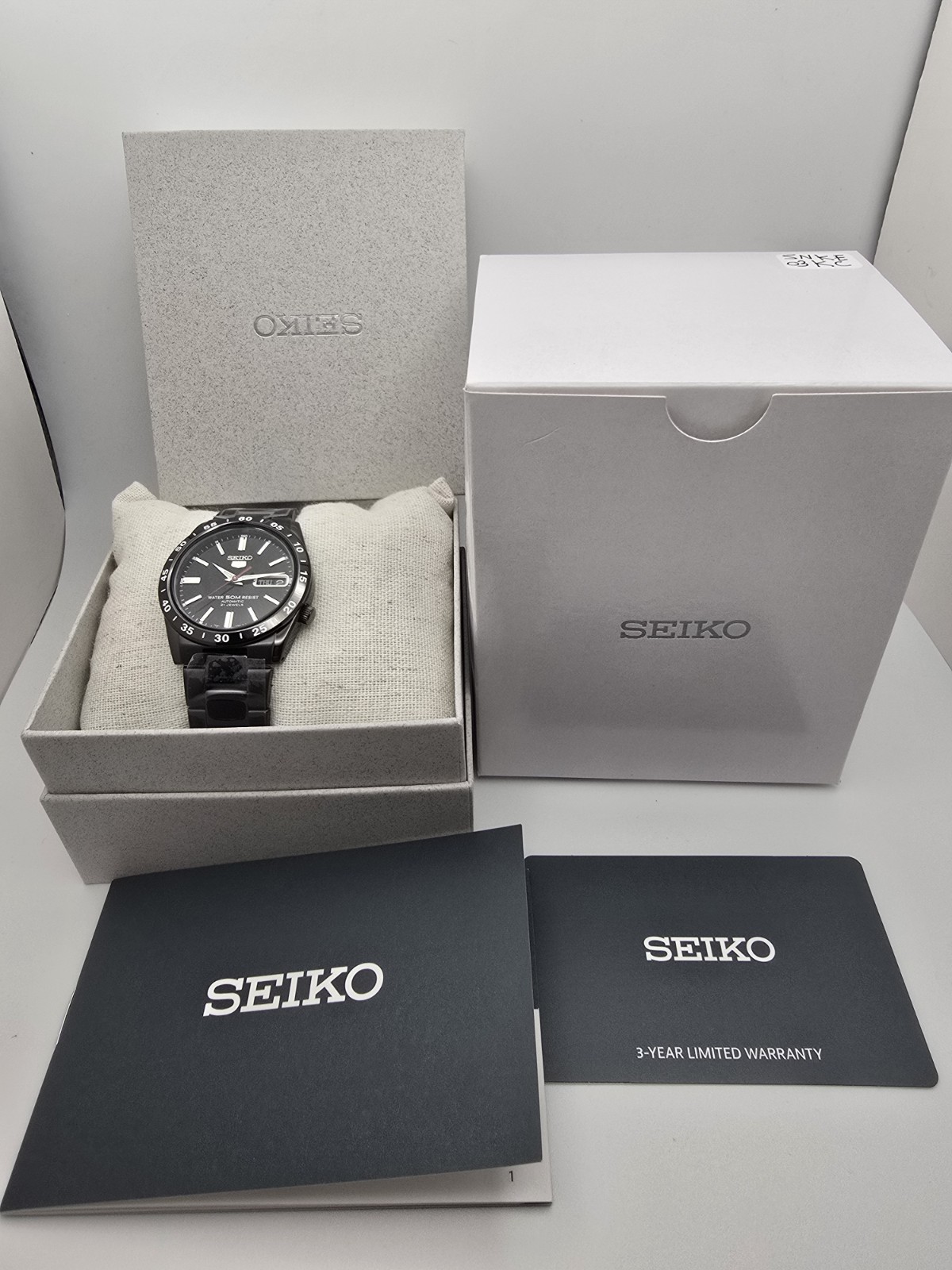 SEIKO 5 SNKE03K1 Automatic Black Dial Stainless Steel Men’s Watch NEW IN BOX