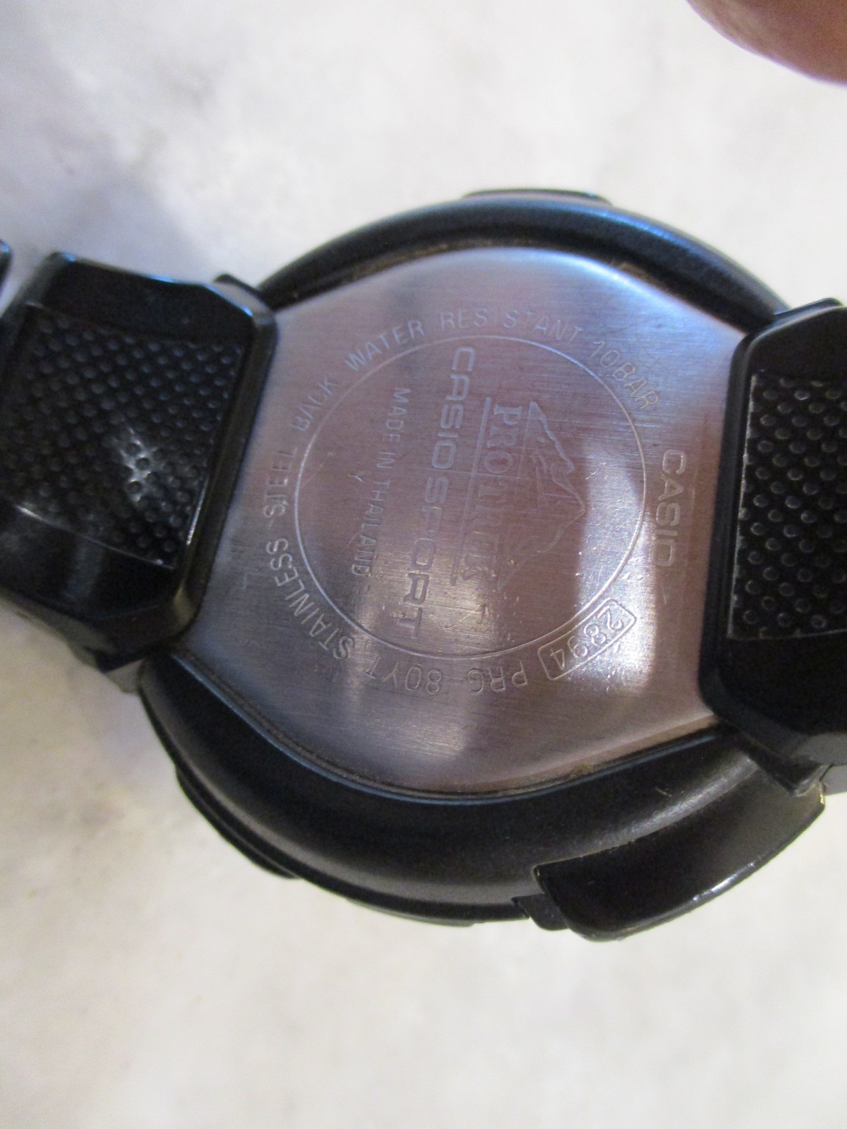 CASIO PRO TREK TOUGH SOLAR DIGITAL WATCH PRG-80YT BLACK 10 BAR – TITANIUM-WORKS!