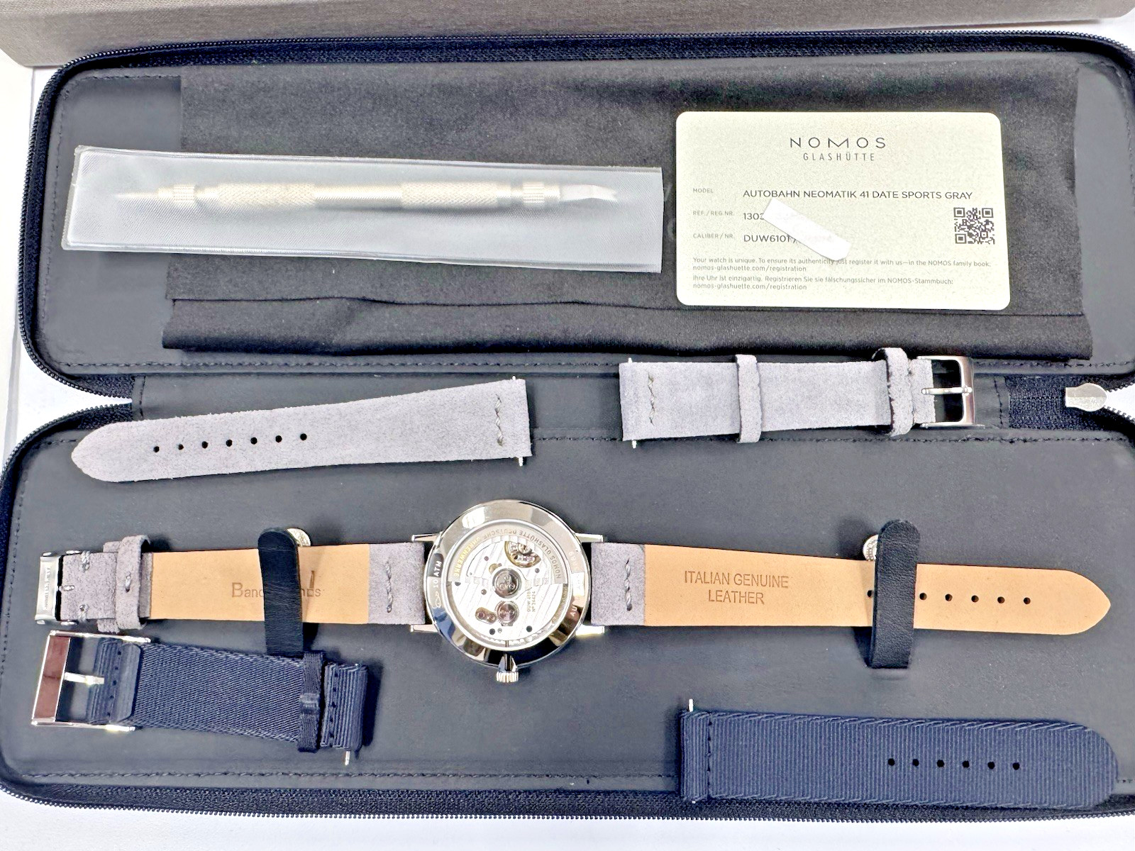 Nomos Autobahn Silver Dial Stainless Steel 41mm Automatic Movement Men’s Watch